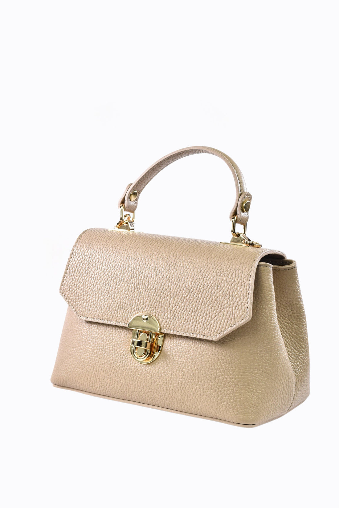 Borsa Egle in pelle dollaro Taupe chiaro - Voemièn