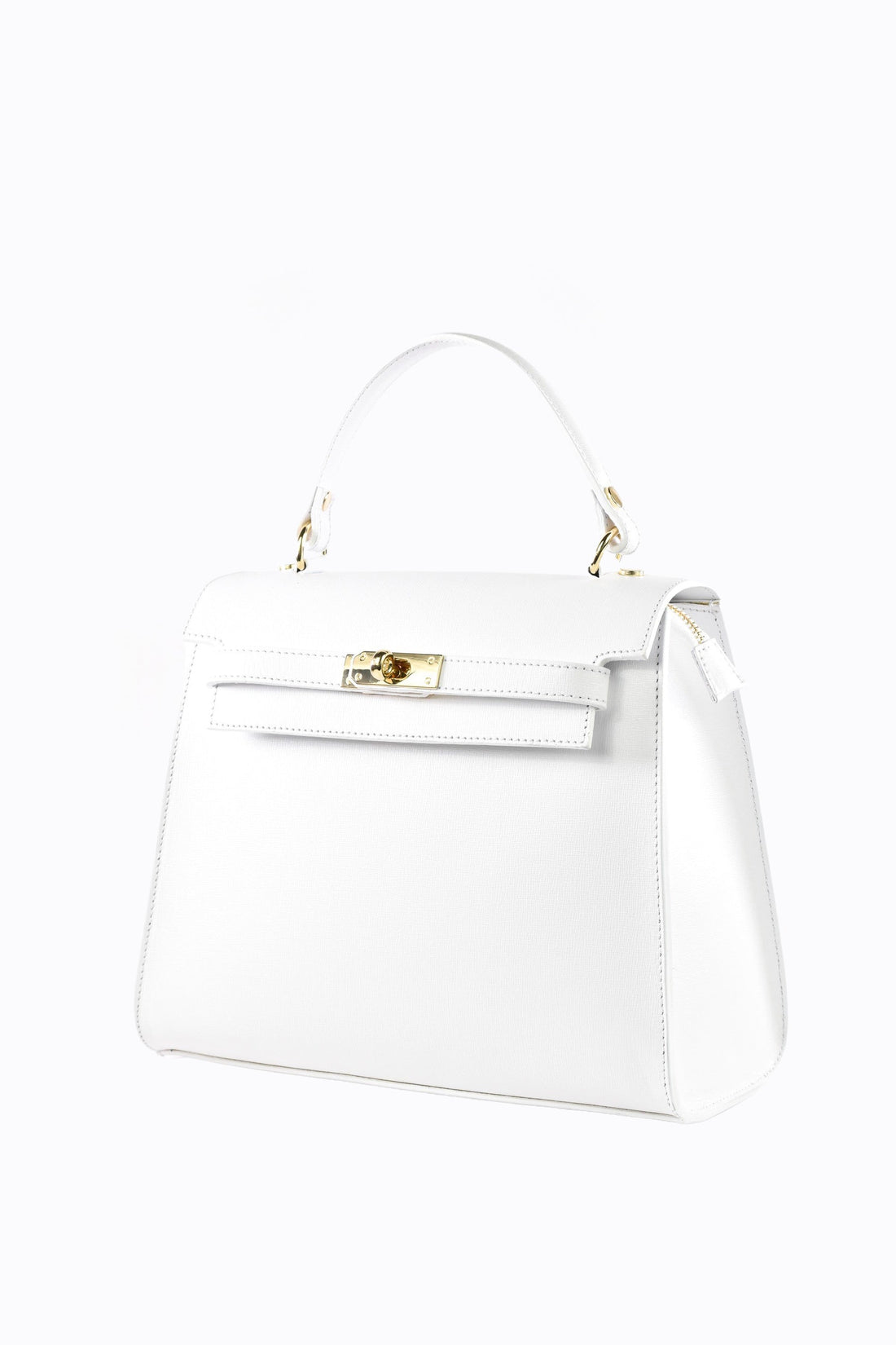 Borsa Zaira in Vera pelle Saffiano Bianca - Voemièn