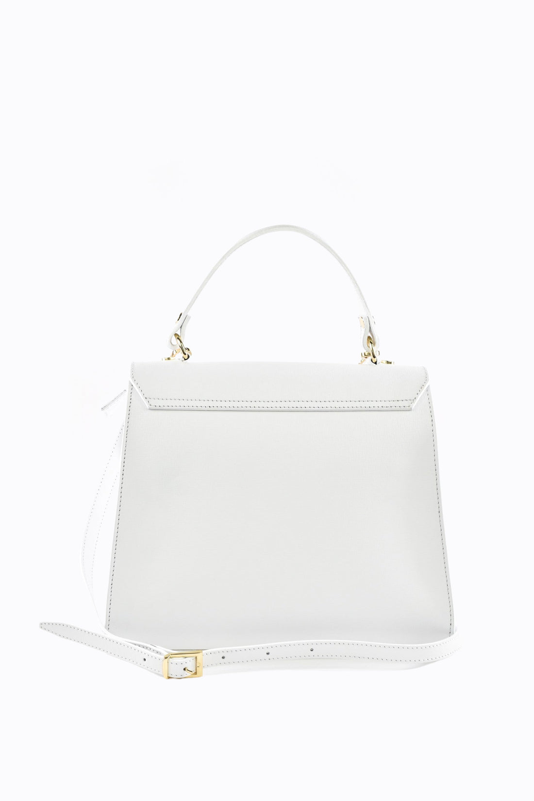 Borsa Zaira in Vera pelle Saffiano Bianca - Voemièn
