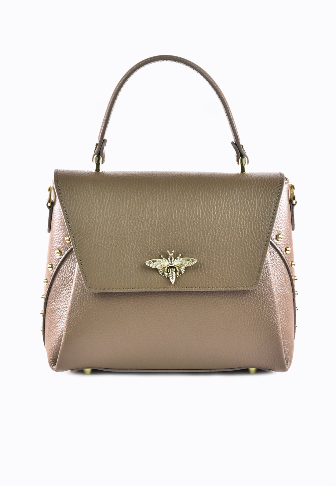 Borsa Nives in pelle Dollaro Taupe - Voemièn