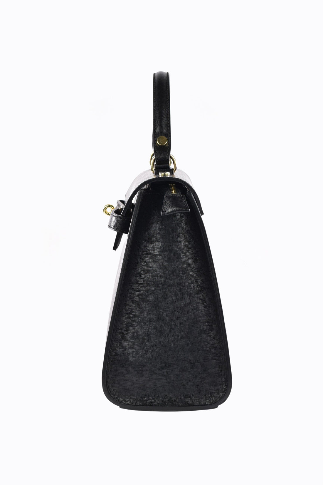 Borsa Zaira in Vera pelle Saffiano Nera - Voemièn