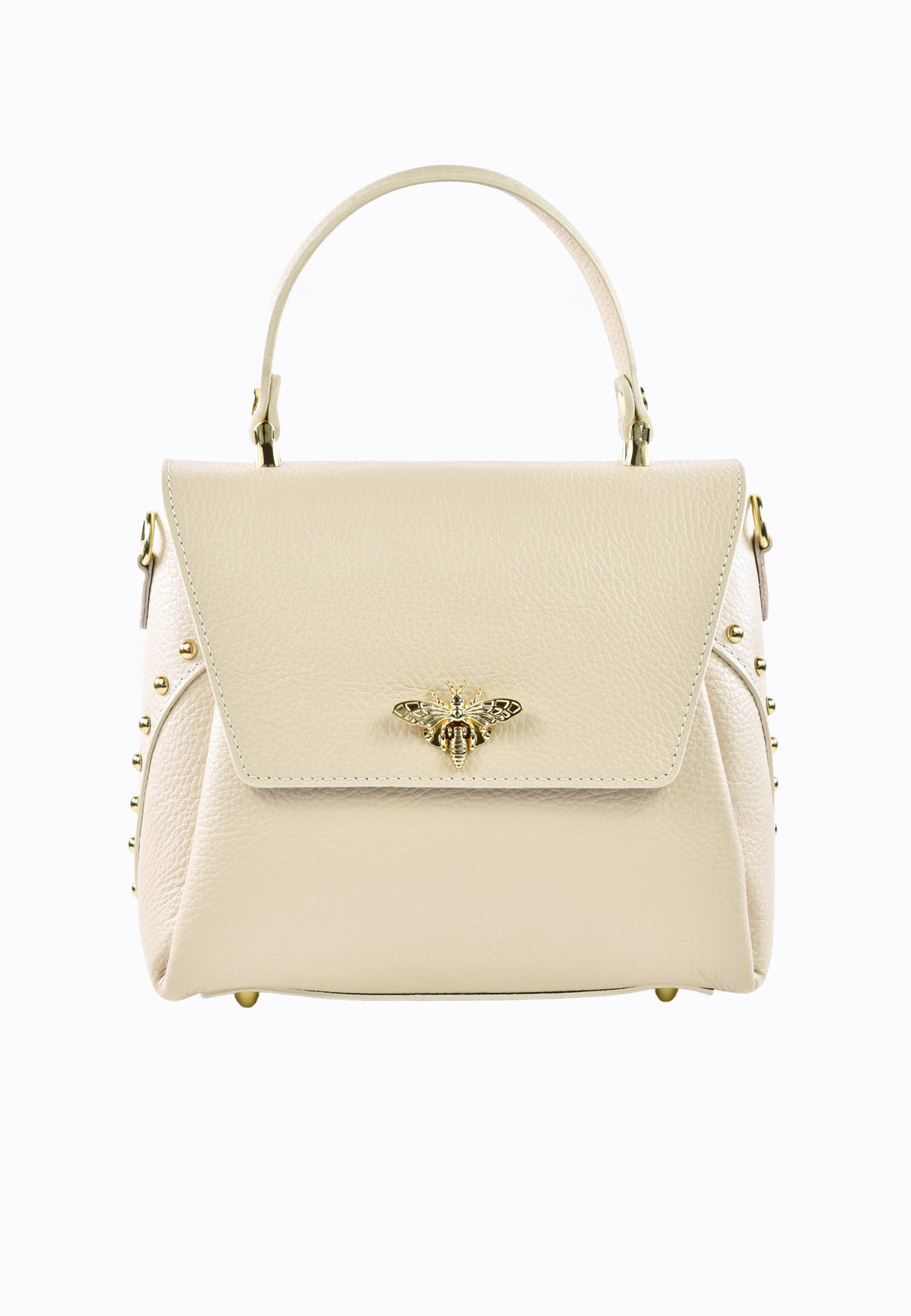 Borsa Nives in pelle Dollaro Beige - Voemièn