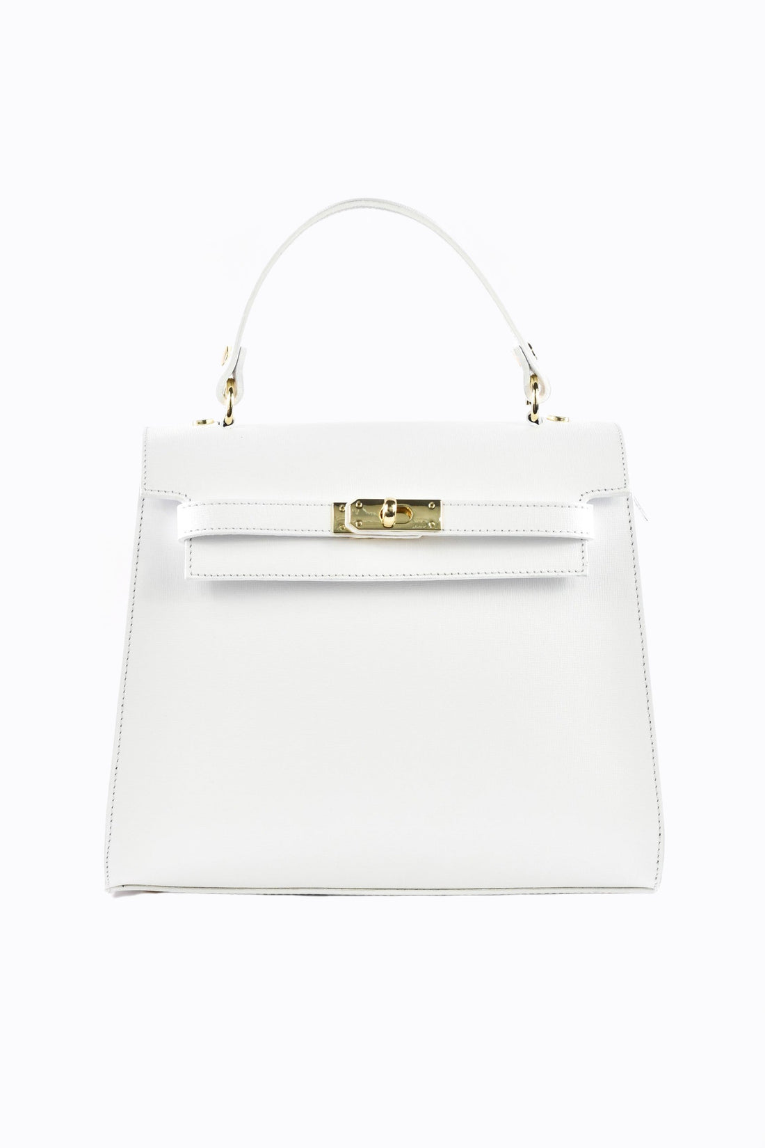 Borsa Zaira in Vera pelle Saffiano Bianca - Voemièn