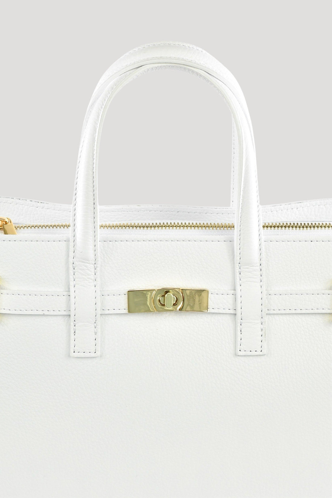 Sveva Bag in White Togo Leather