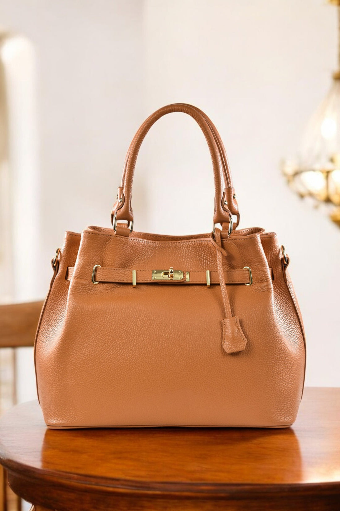 ALISON BAG IN CAMEL TOGO LEATHER