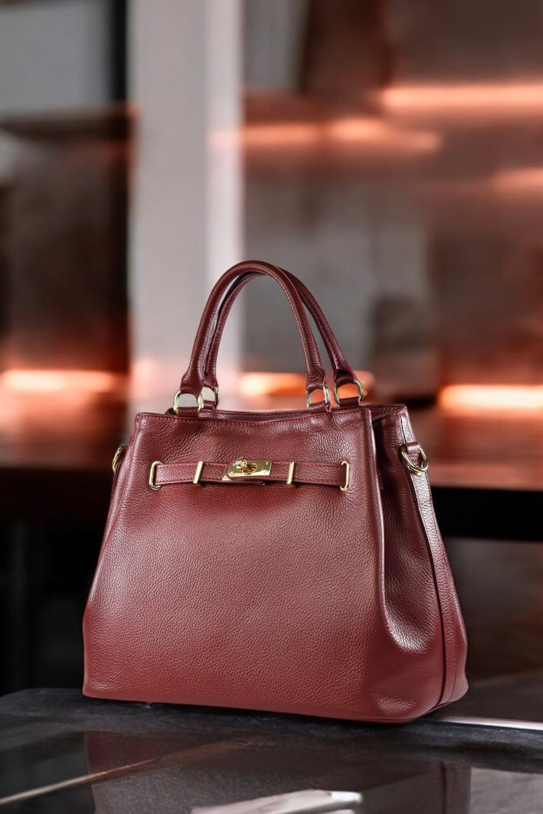 ALISON BAG IN BORDEAUX TOGO LEATHER