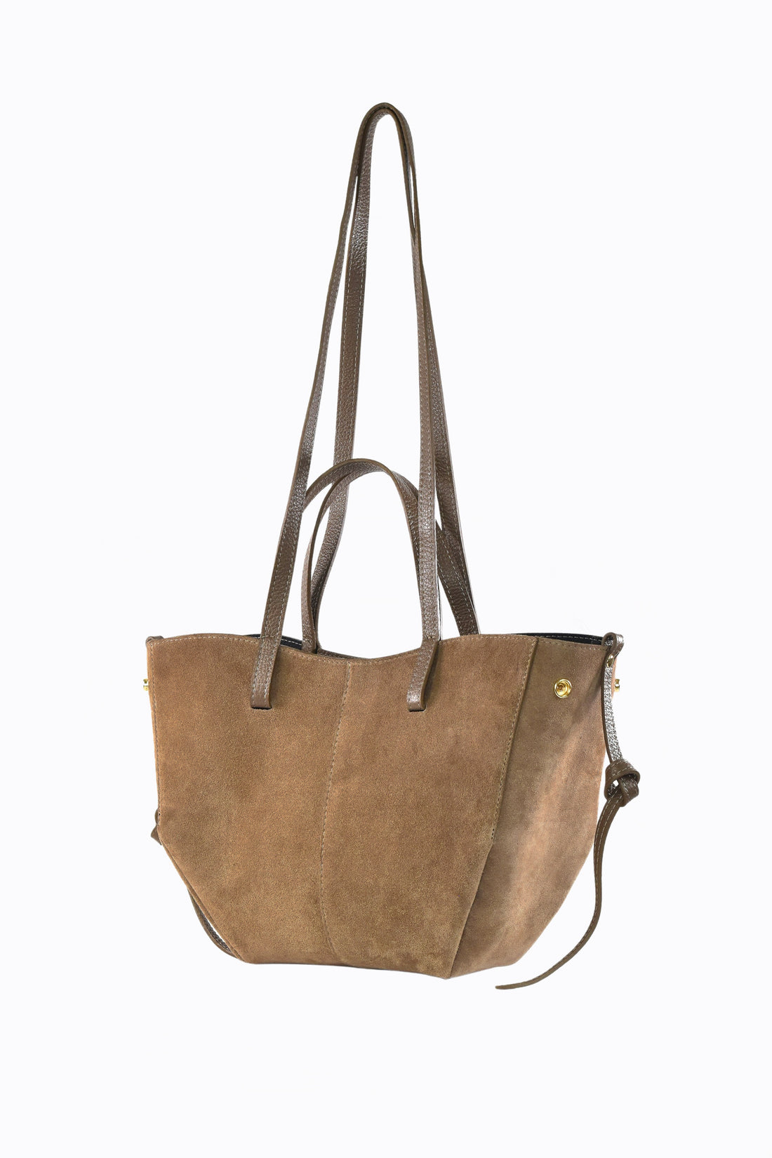Charlotte Bag in Taupe Suede