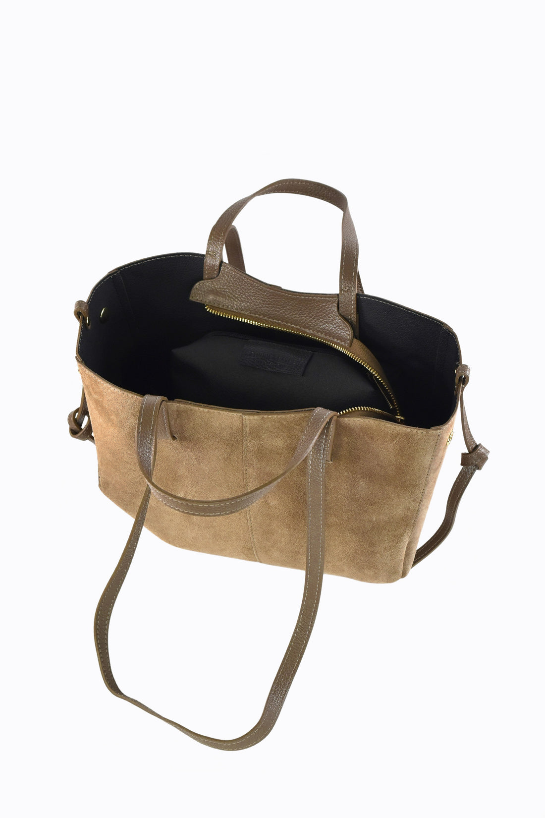 Charlotte Bag in Taupe Suede