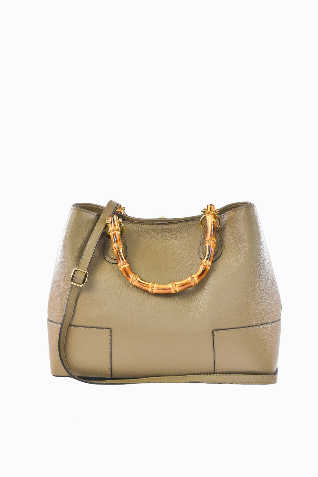 Bamboo Babe Bag in Taupe Dollar Leather