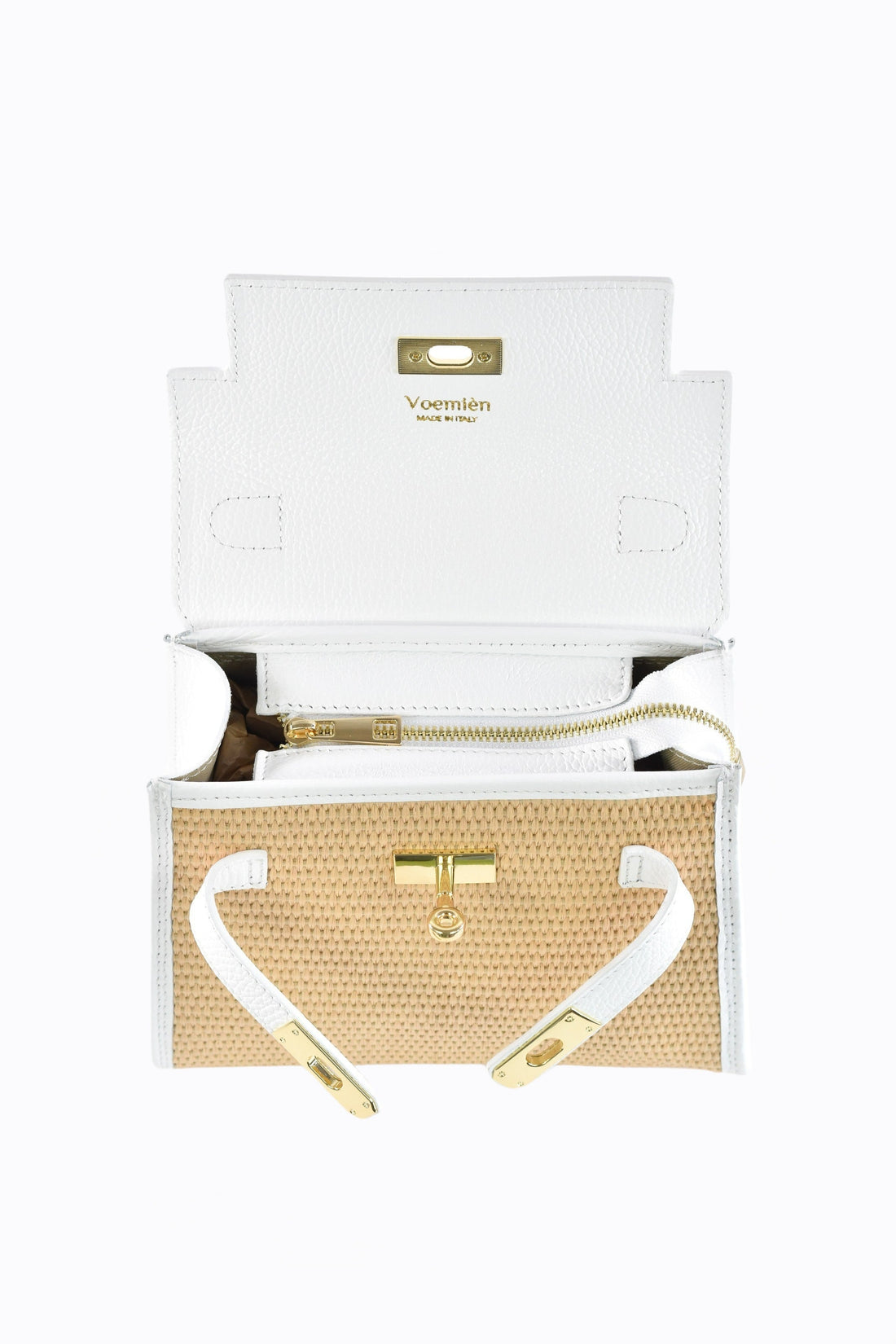 Freydis in Dollar Leather and Raffia White