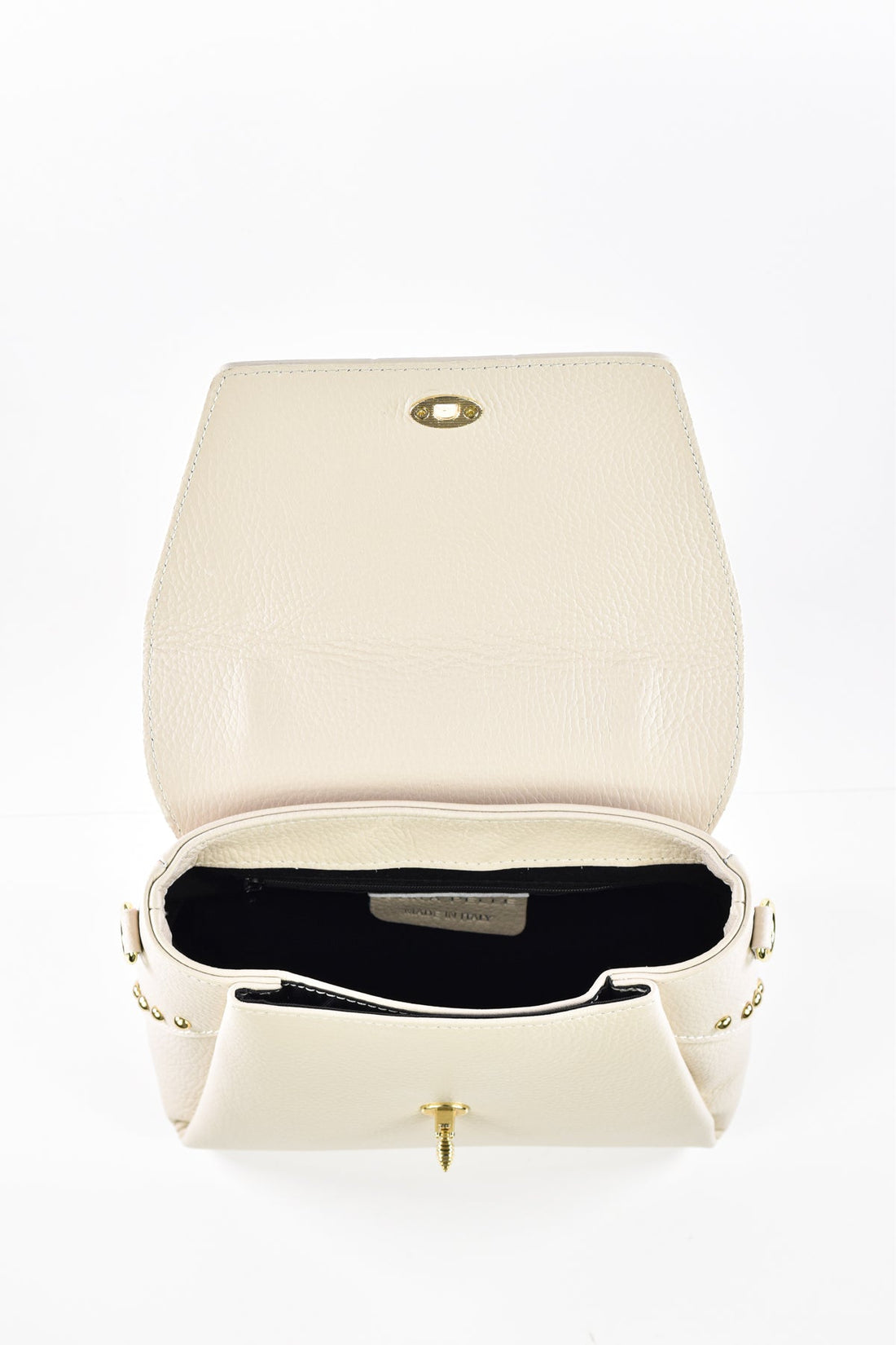 Borsa Nives in pelle Dollaro Beige - Voemièn
