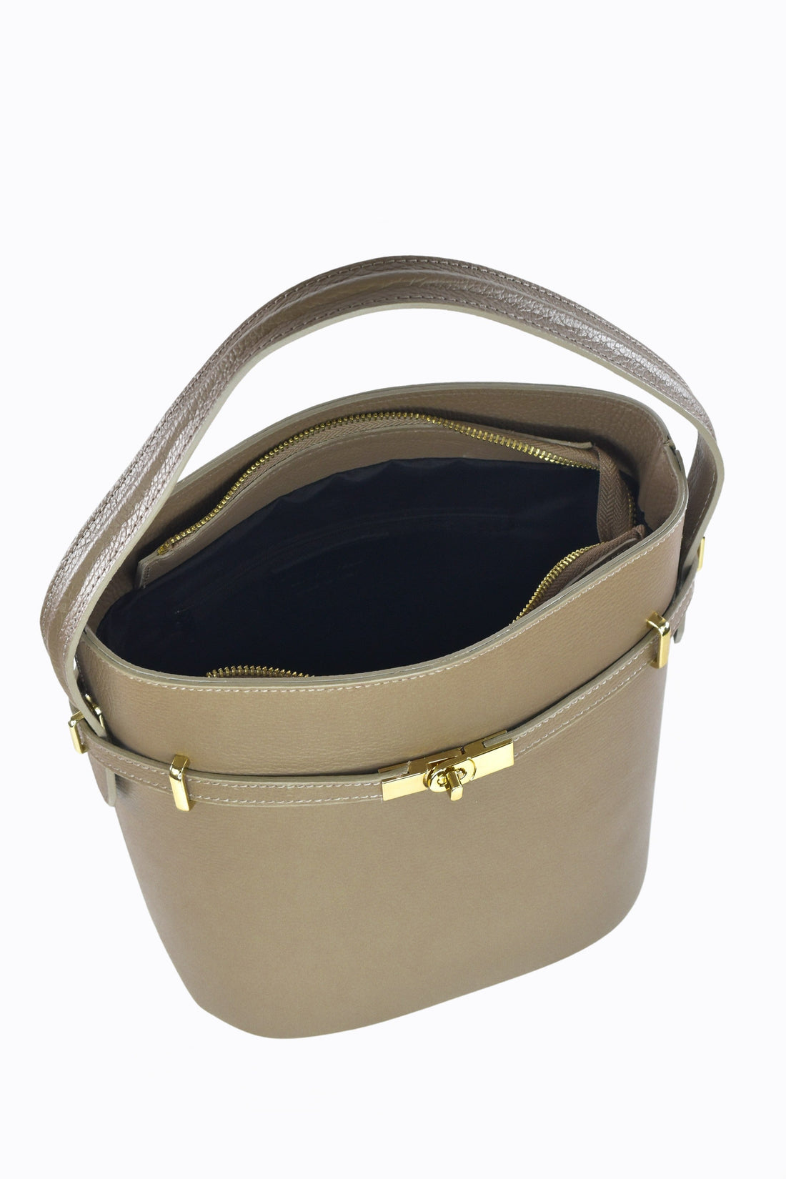 Louise bag in Taupe Dollar leather