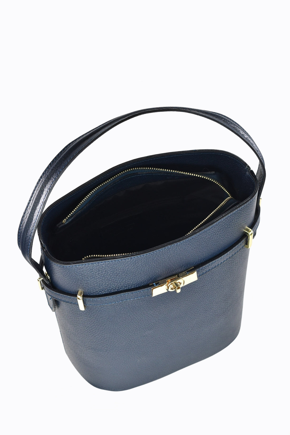 Louise bag in Navy Blue Dollar leather