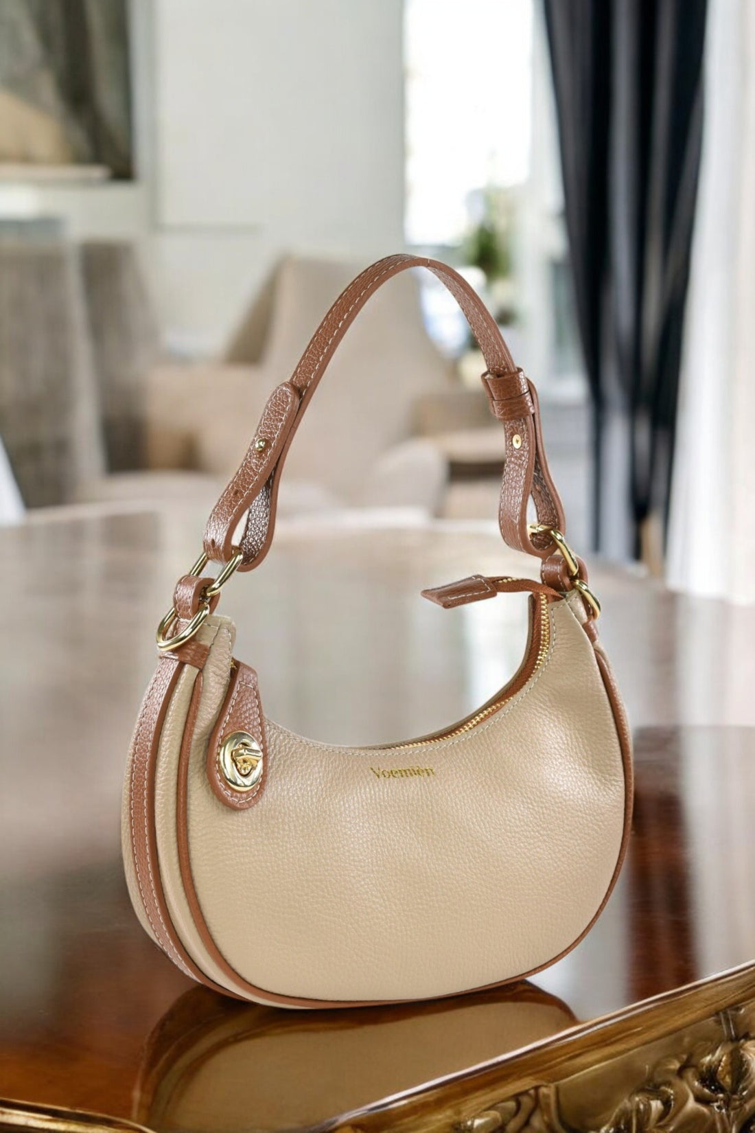 Maeve bag in Dove Grey Dollar leather