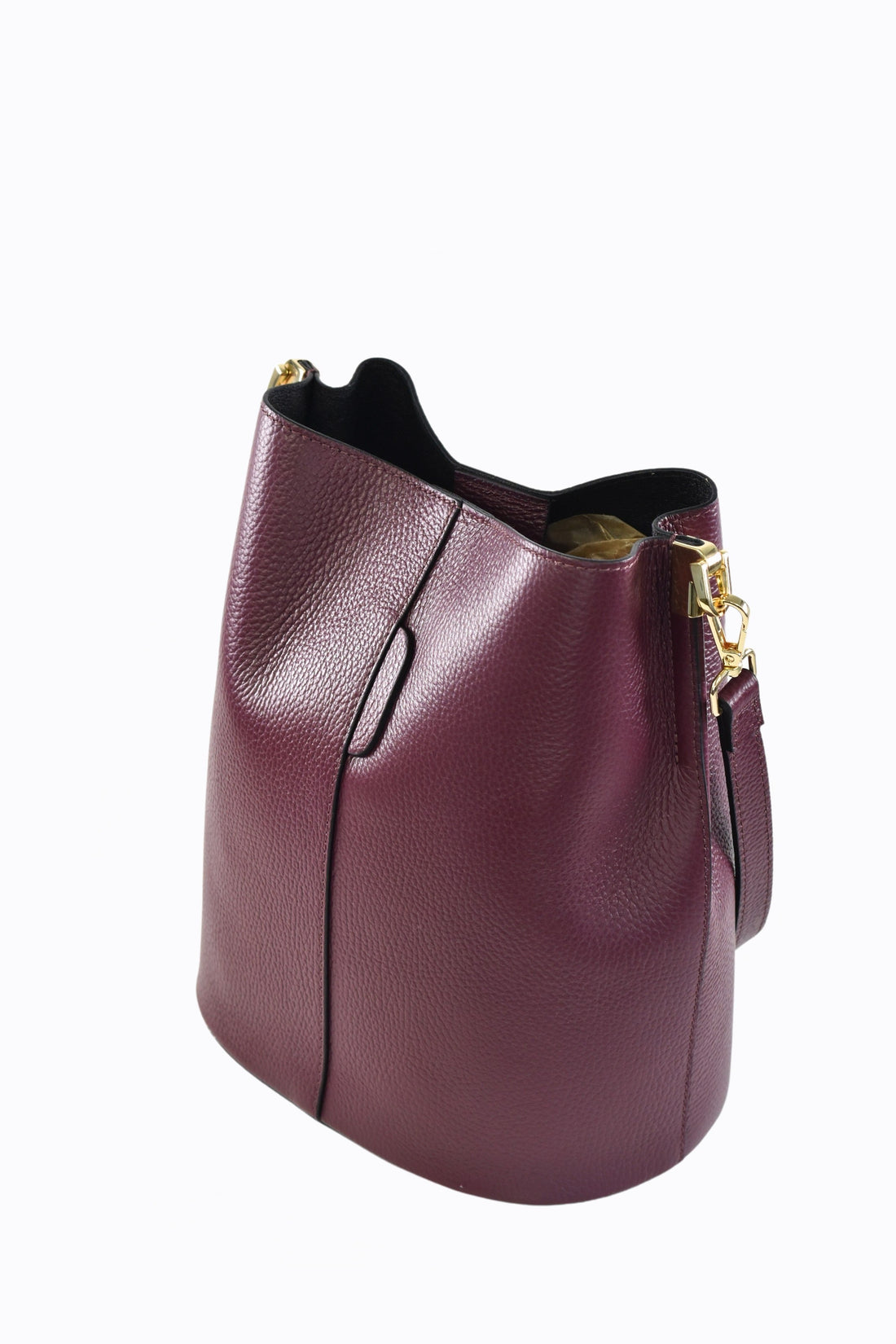 GIUSY BAG IN BORDEAUX DOLLAR LEATHER