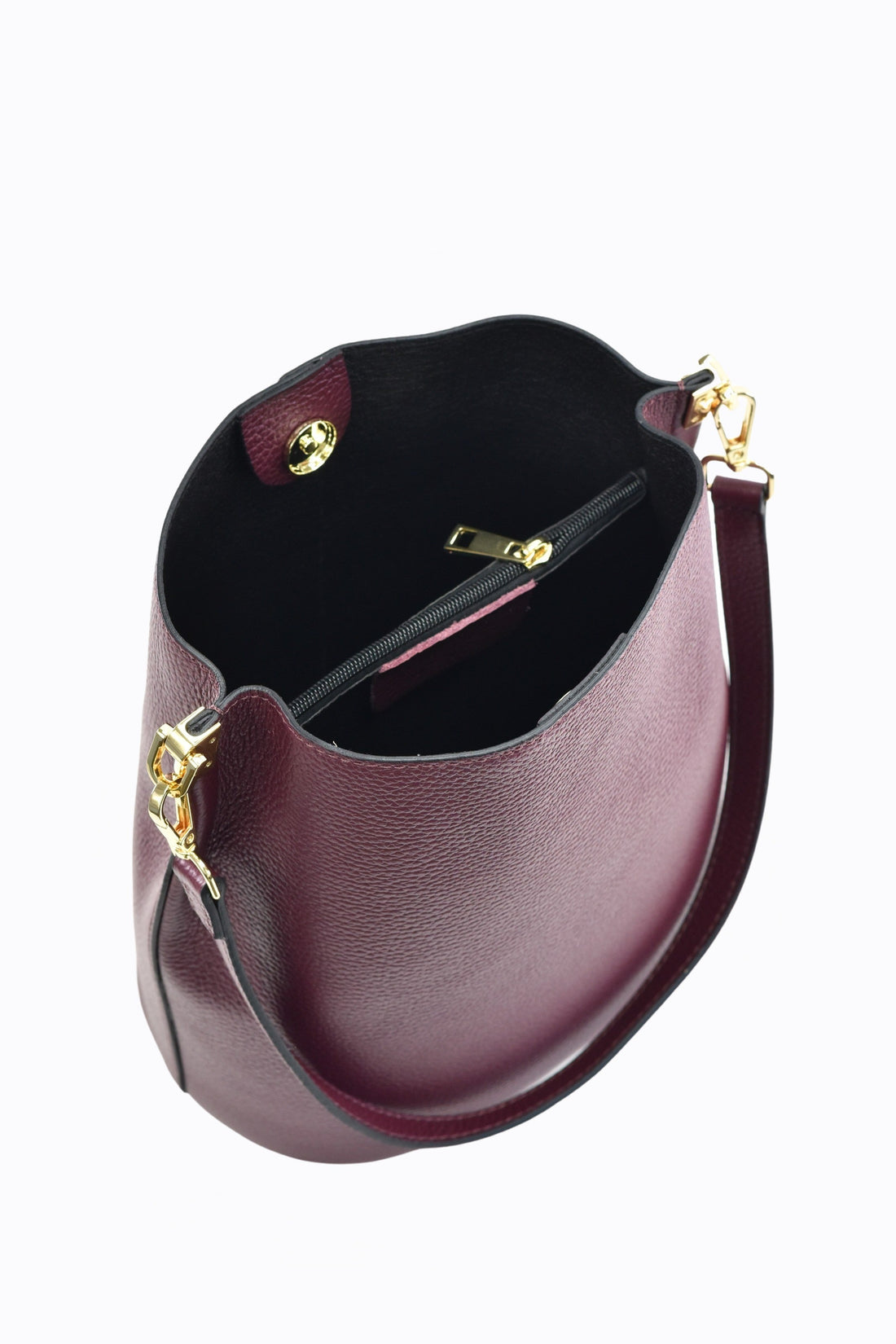 GIUSY BAG IN BORDEAUX DOLLAR LEATHER
