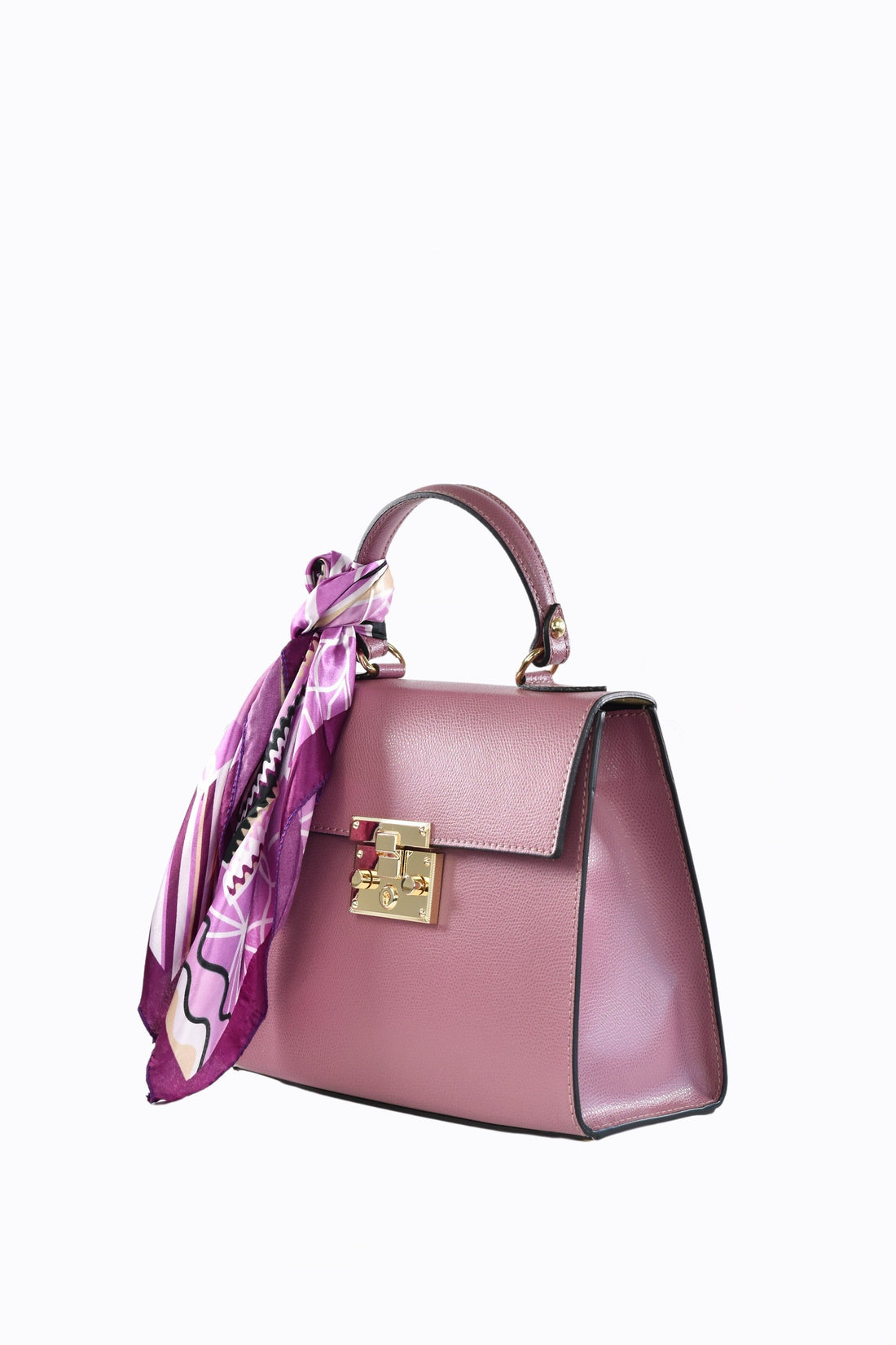 Marigold bag in antique pink Saffiano leather