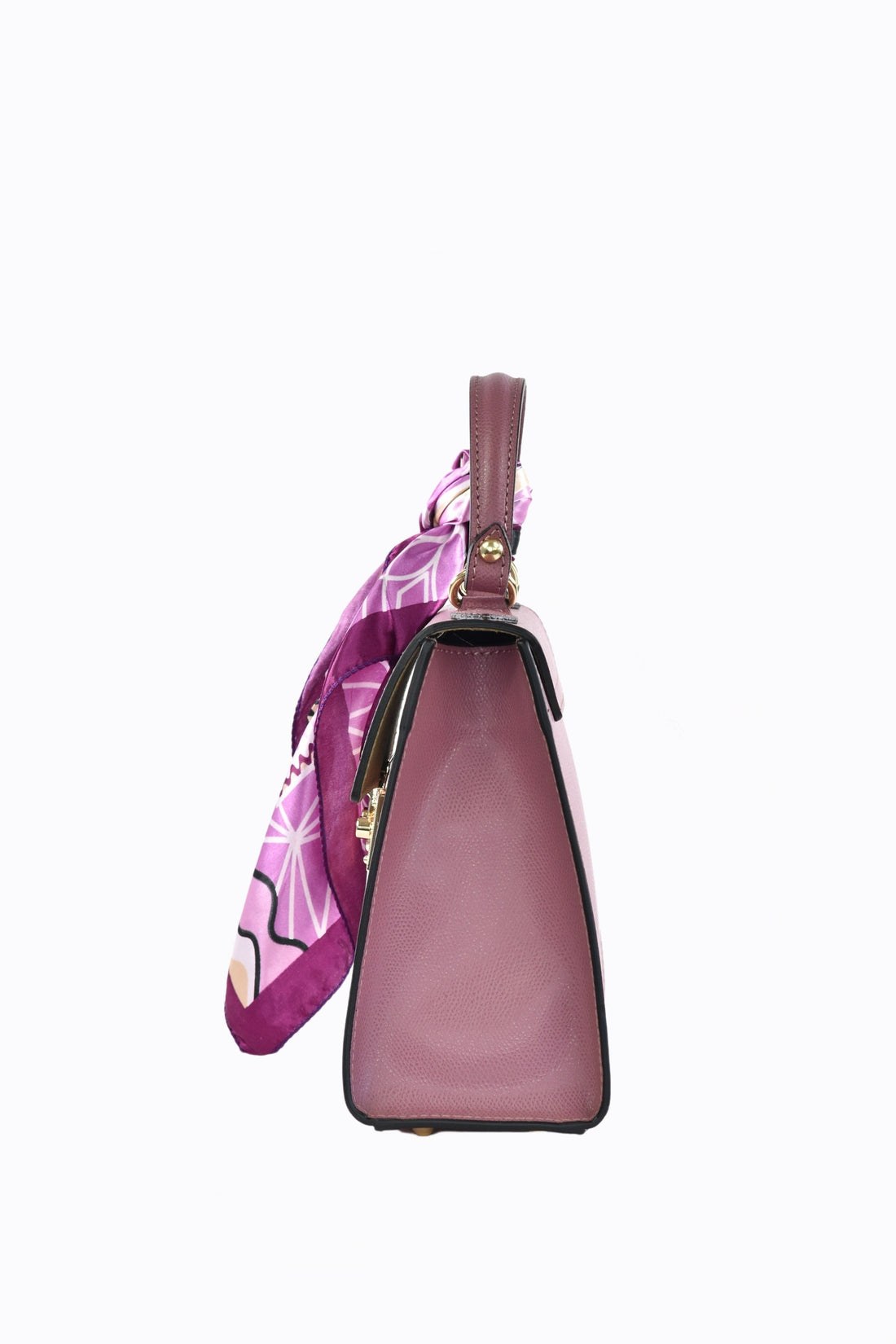 Marigold bag in antique pink Saffiano leather