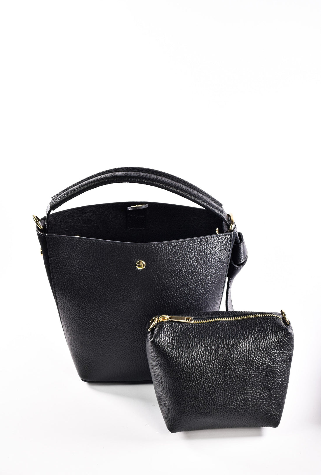 Riviera Bag in Black Dollar Leather