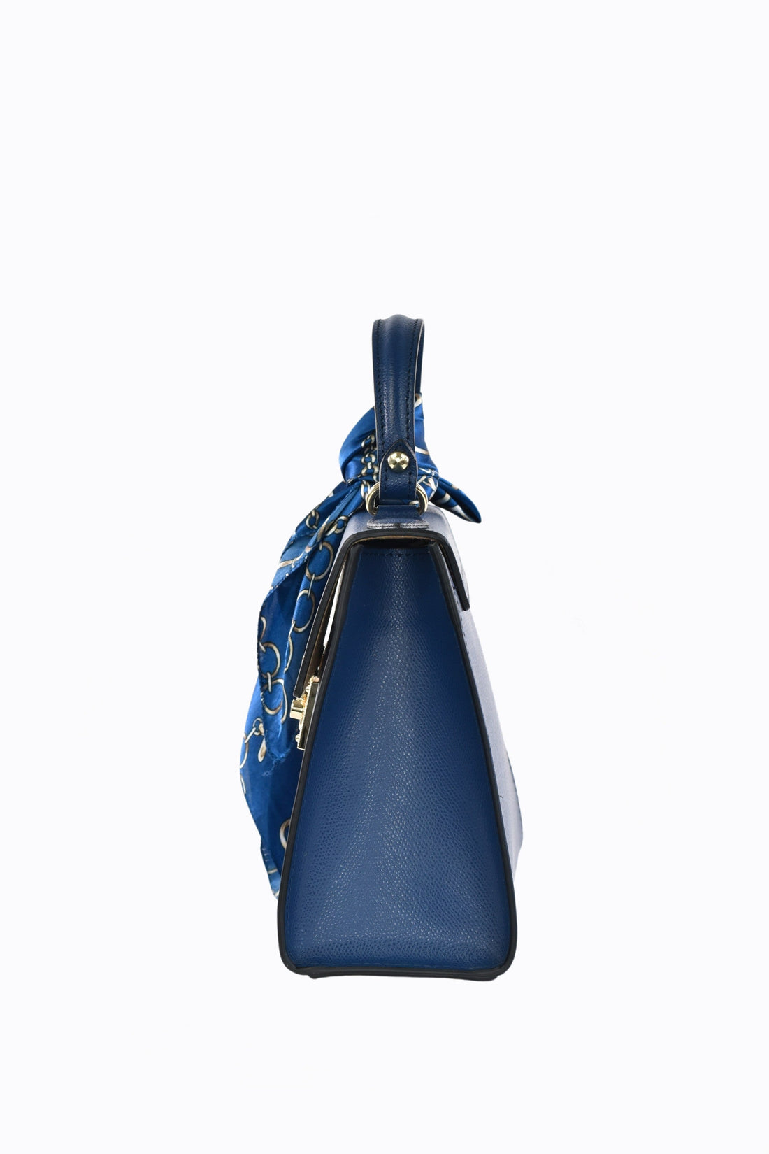 Marigold bag in Navy Blue Saffiano leather