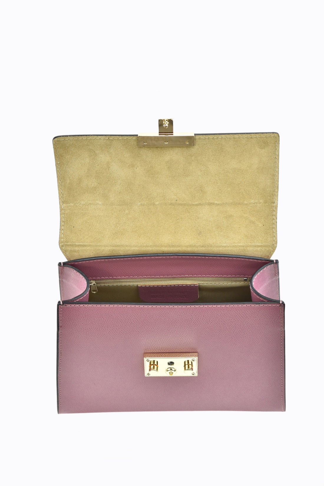Marigold bag in antique pink Saffiano leather