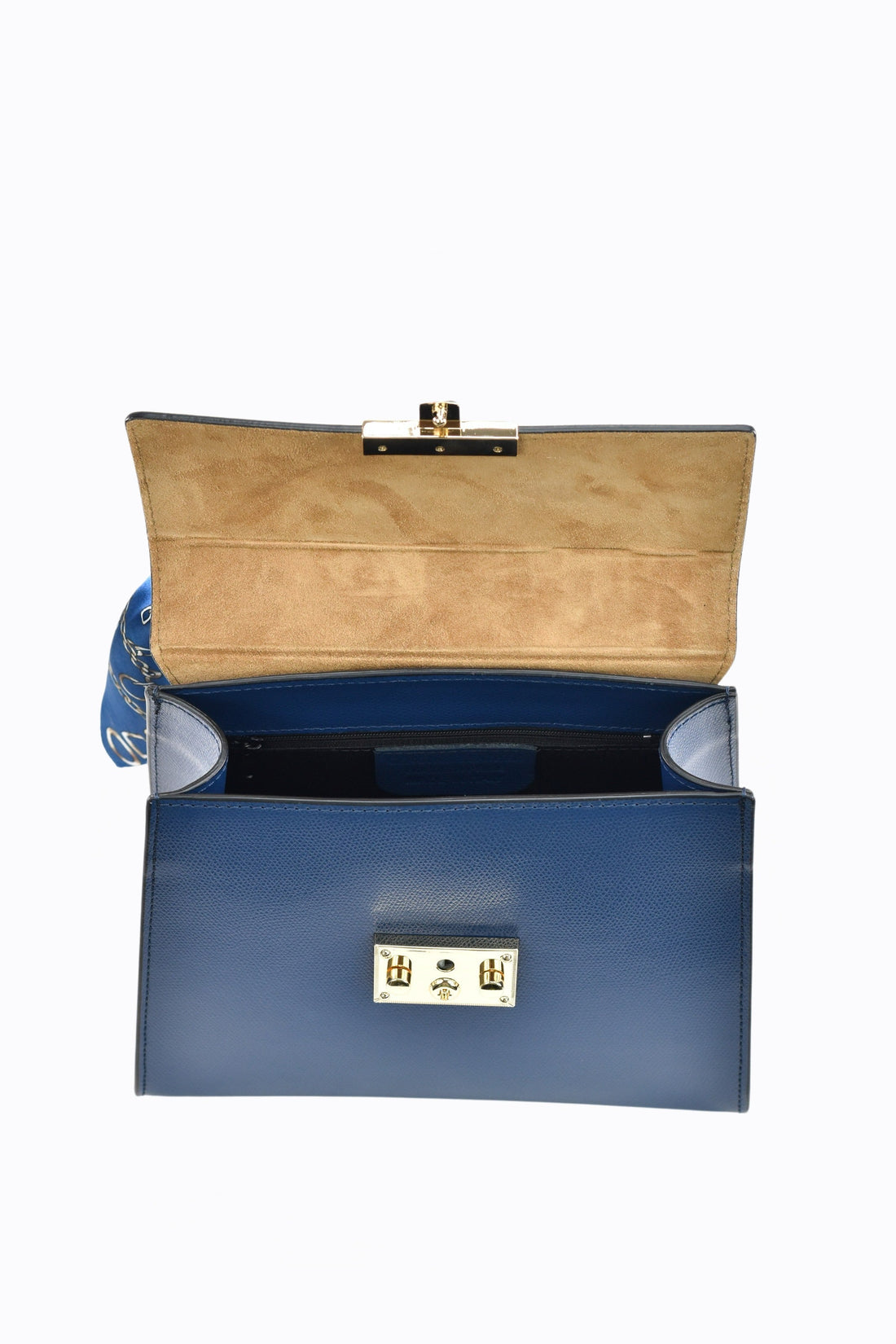 Marigold bag in Navy Blue Saffiano leather