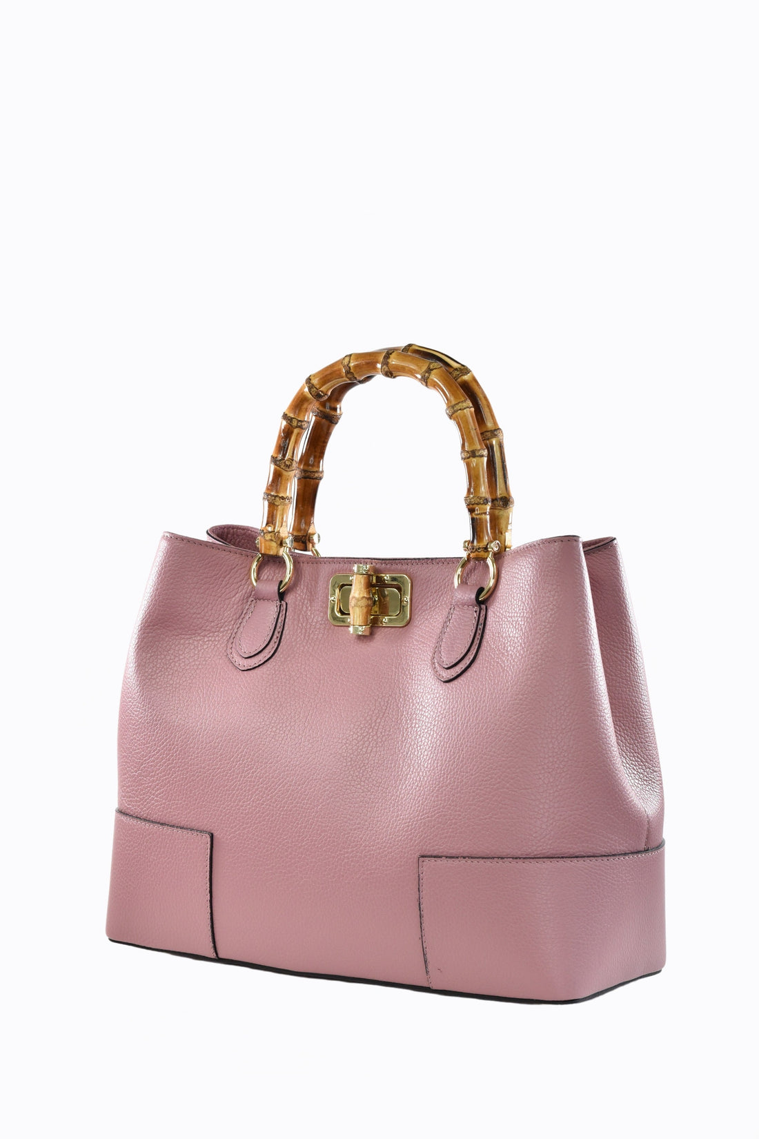 Bamboo Babe Bag in Antique Pink Dollar Leather