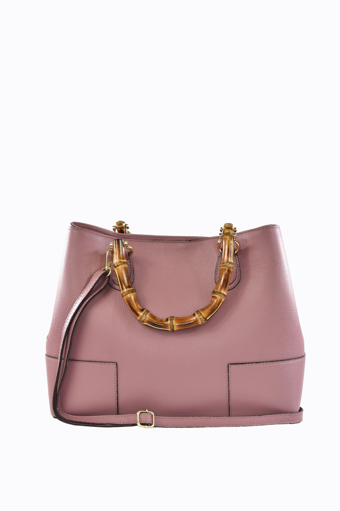 Bamboo Babe Bag in Antique Pink Dollar Leather