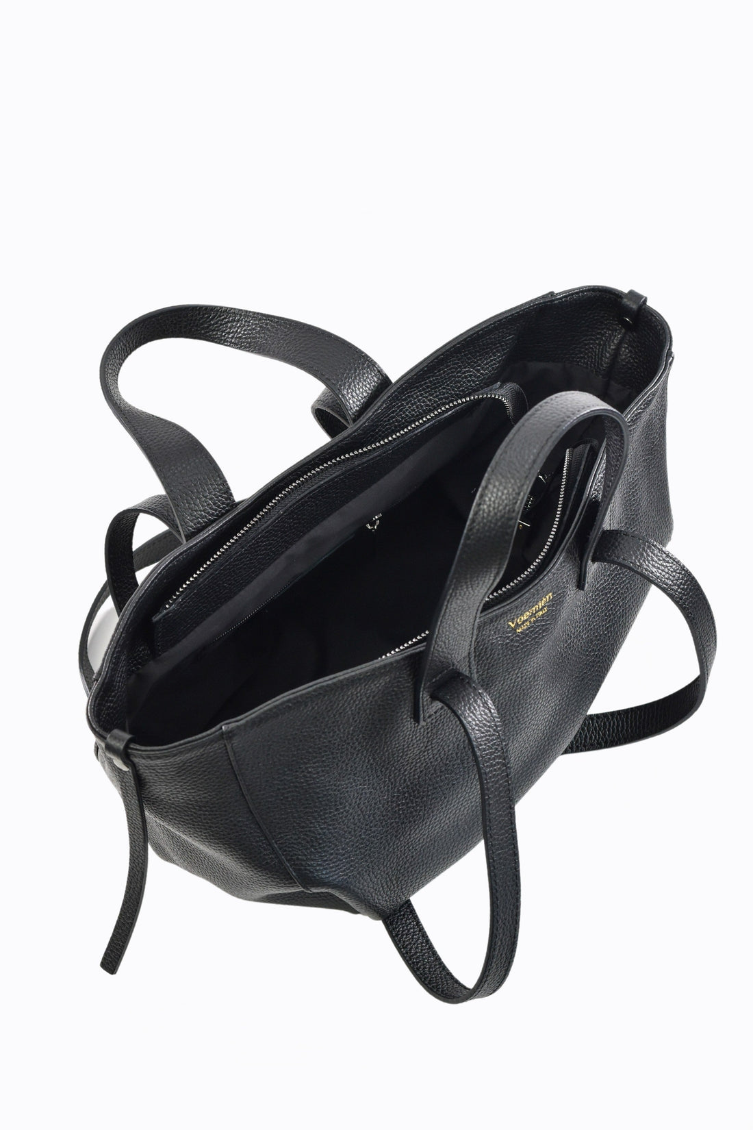 Margaret bag in black dollar leather