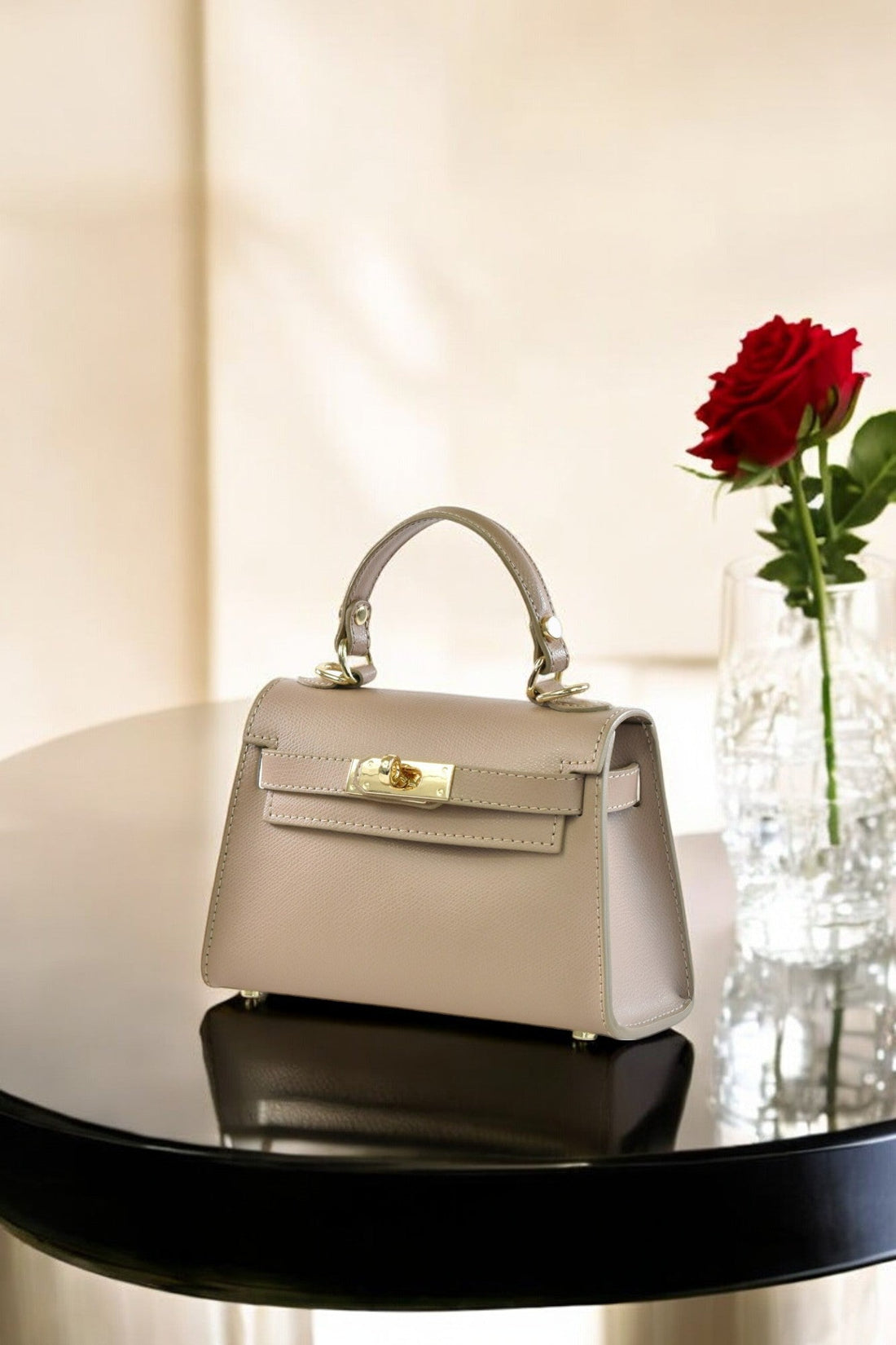 Victoria Bag in Light Taupe Epson Leather