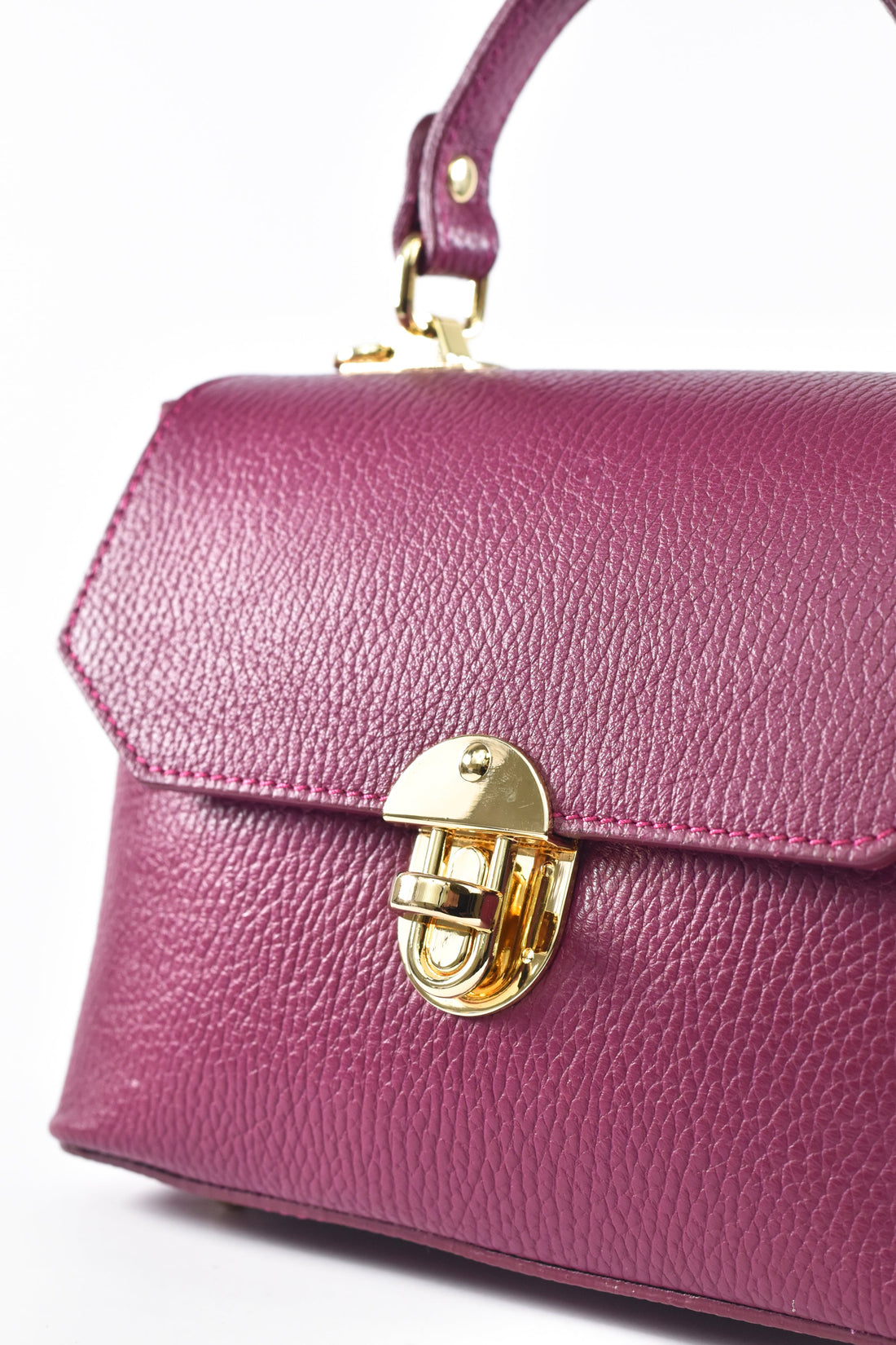 Egle Bag in Plum Dollar Leather