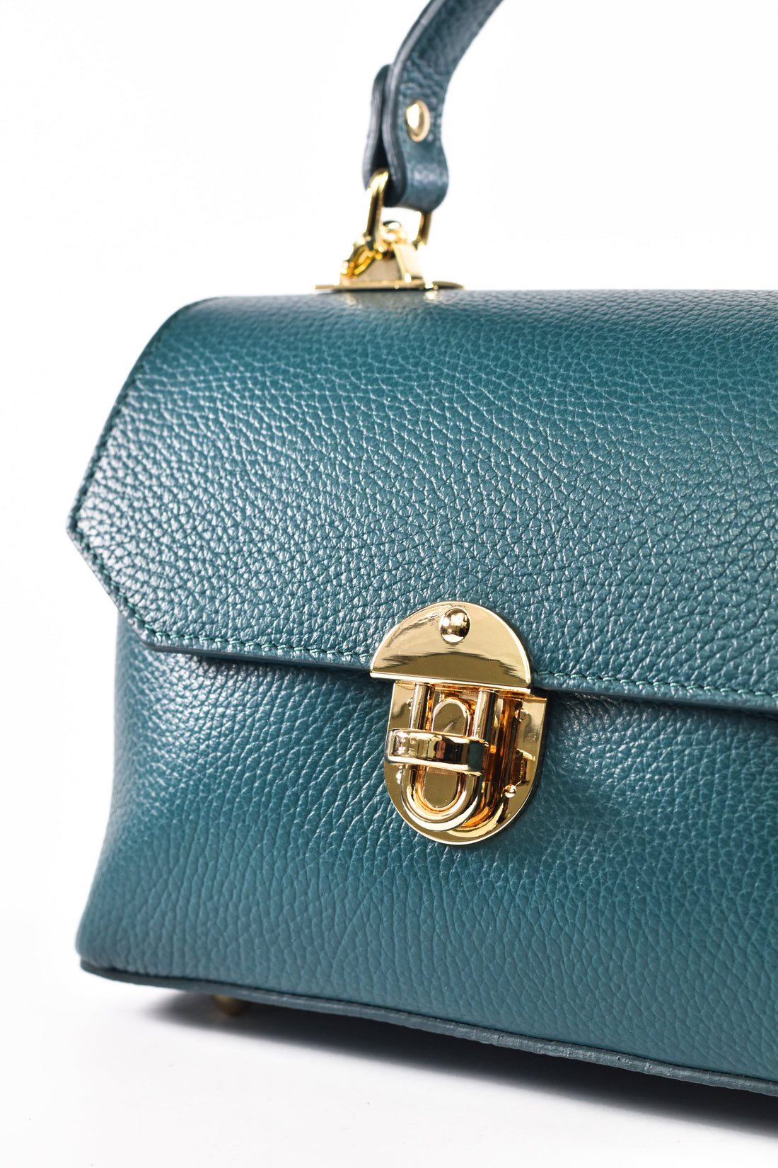 Egle Bag in Petrol Dollar Leather