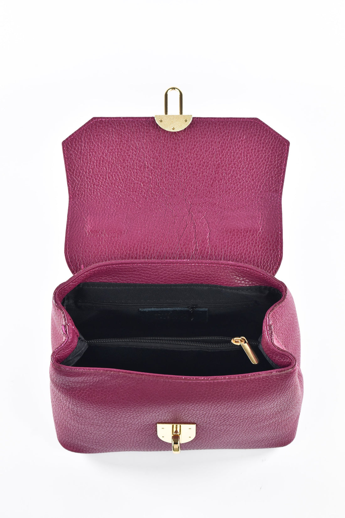 Egle Bag in Plum Dollar Leather