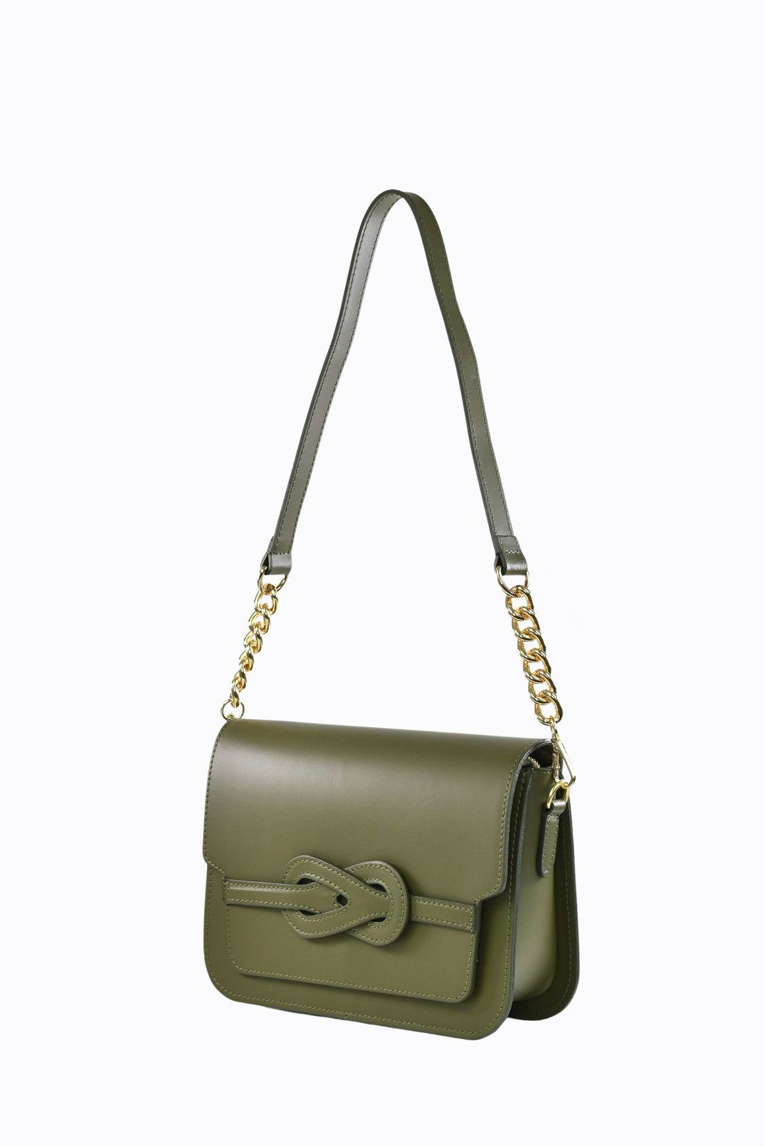Josephine Bag in Brushed Military Green Leather