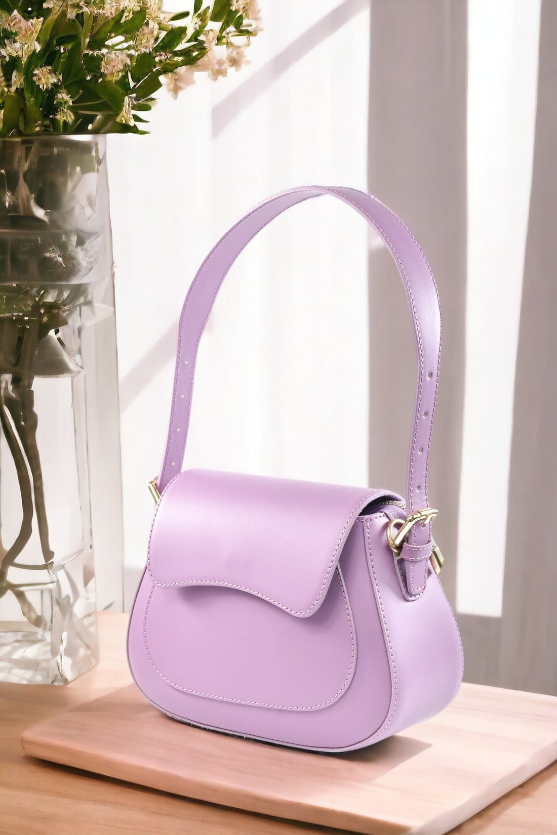 Sindy Bag in Brushed Lilac Leather