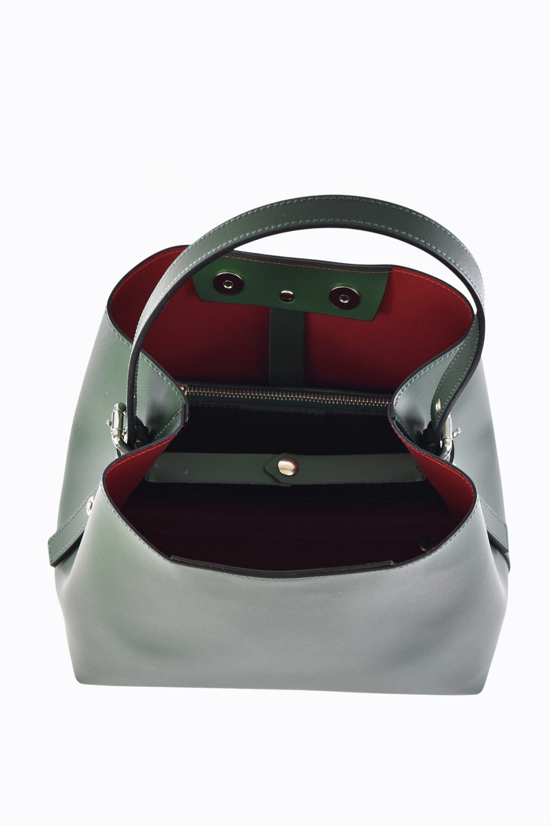 Melany Bag in Brushed Forest Green Leather