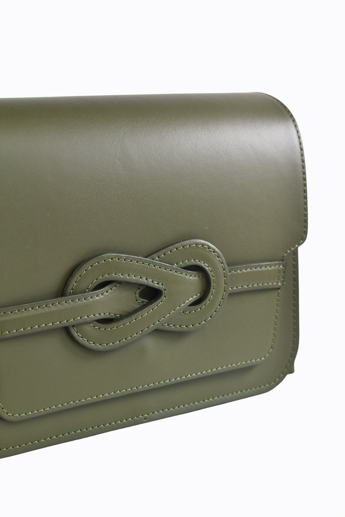 Josephine Bag in Brushed Military Green Leather