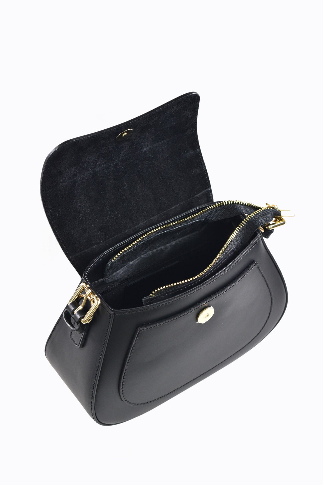 Sindy Bag in Brushed Black Leather