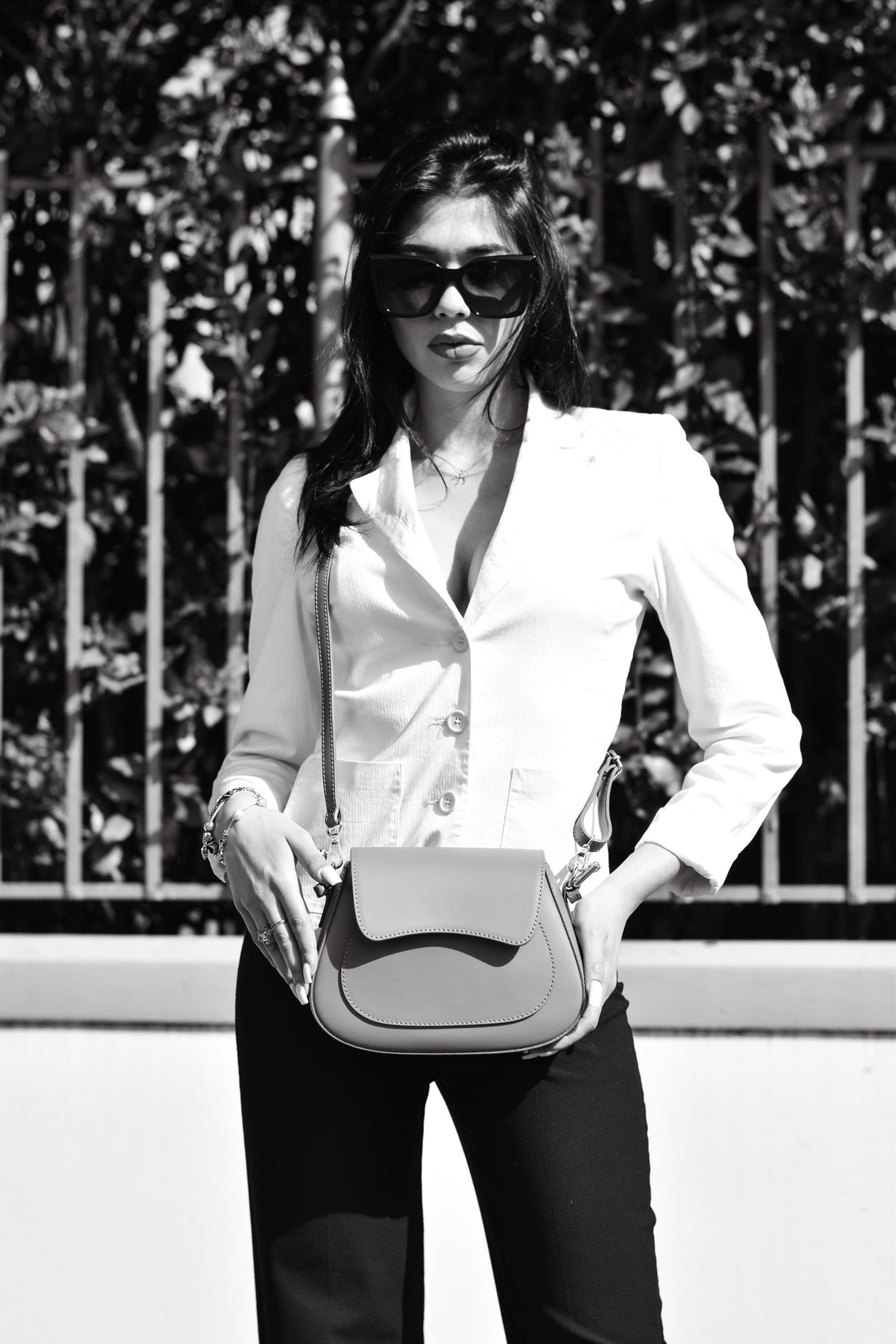 Sindy Bag in Brushed Black Leather