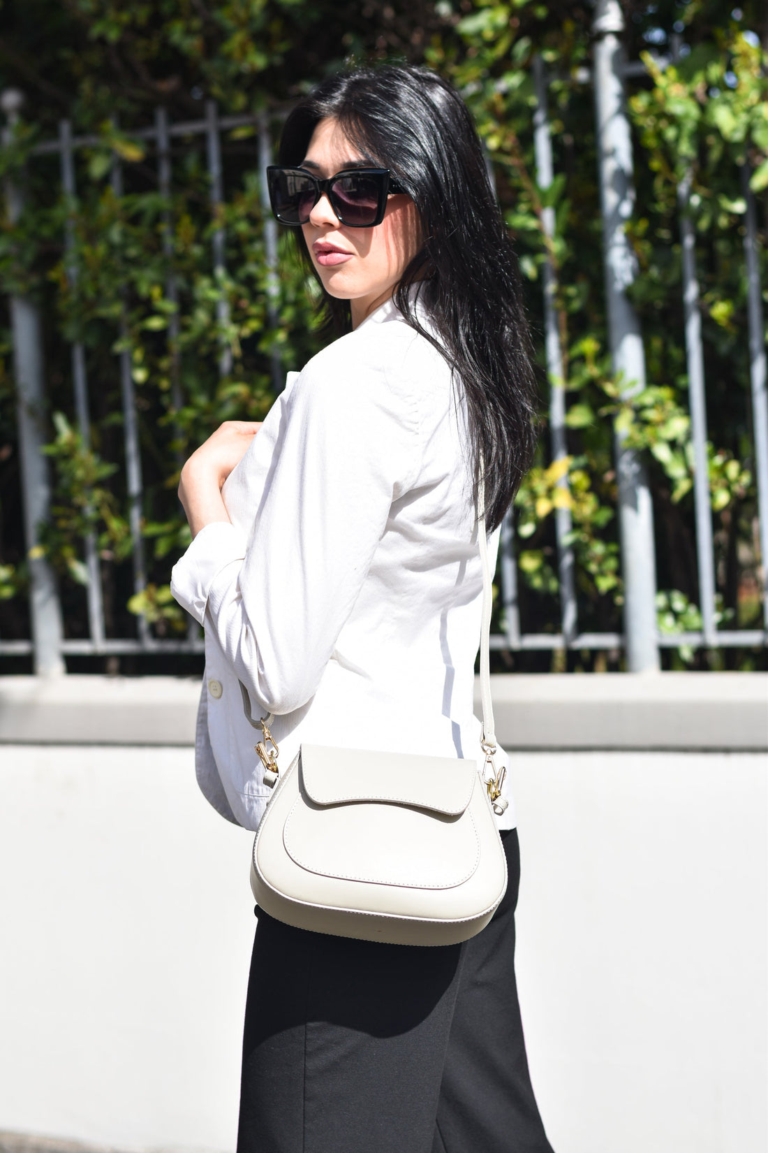 Sindy Bag in Brushed Ivory Leather