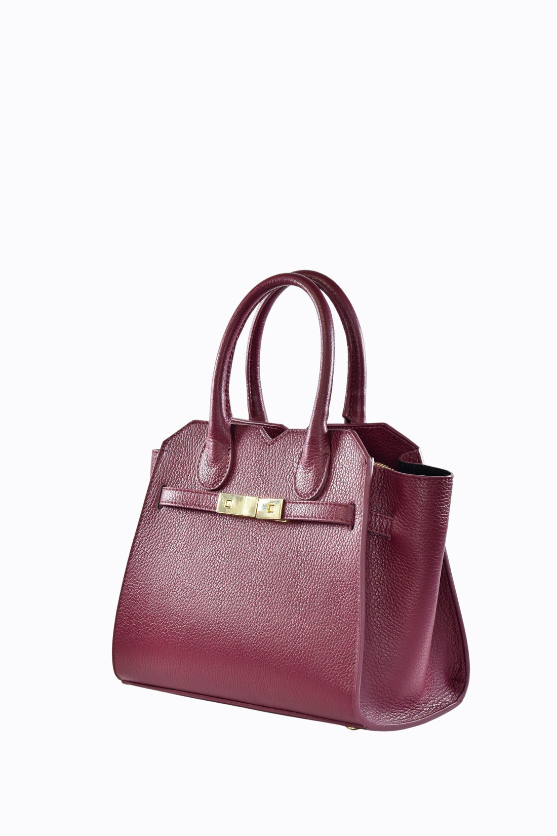 Meredith Bag in Burgundy Togo Leather