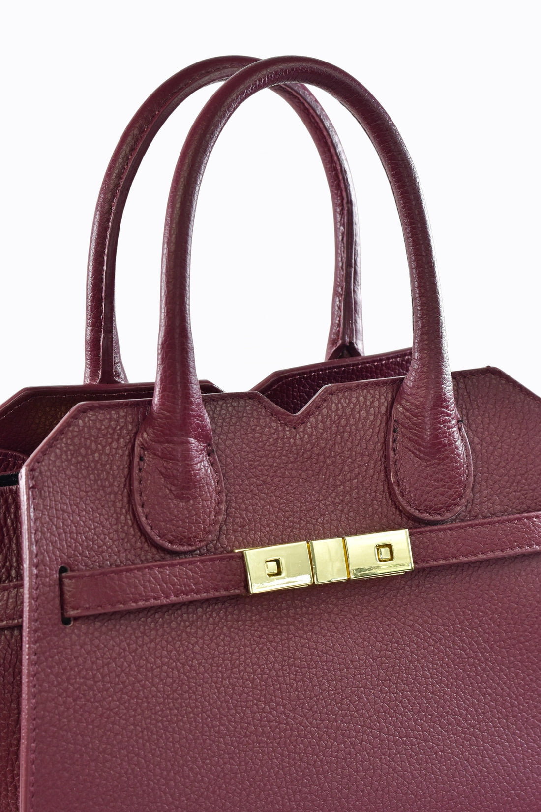 Meredith Bag in Burgundy Togo Leather