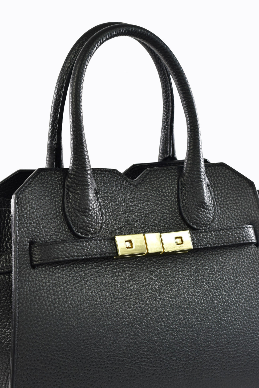 Meredith Bag in Black Togo Leather