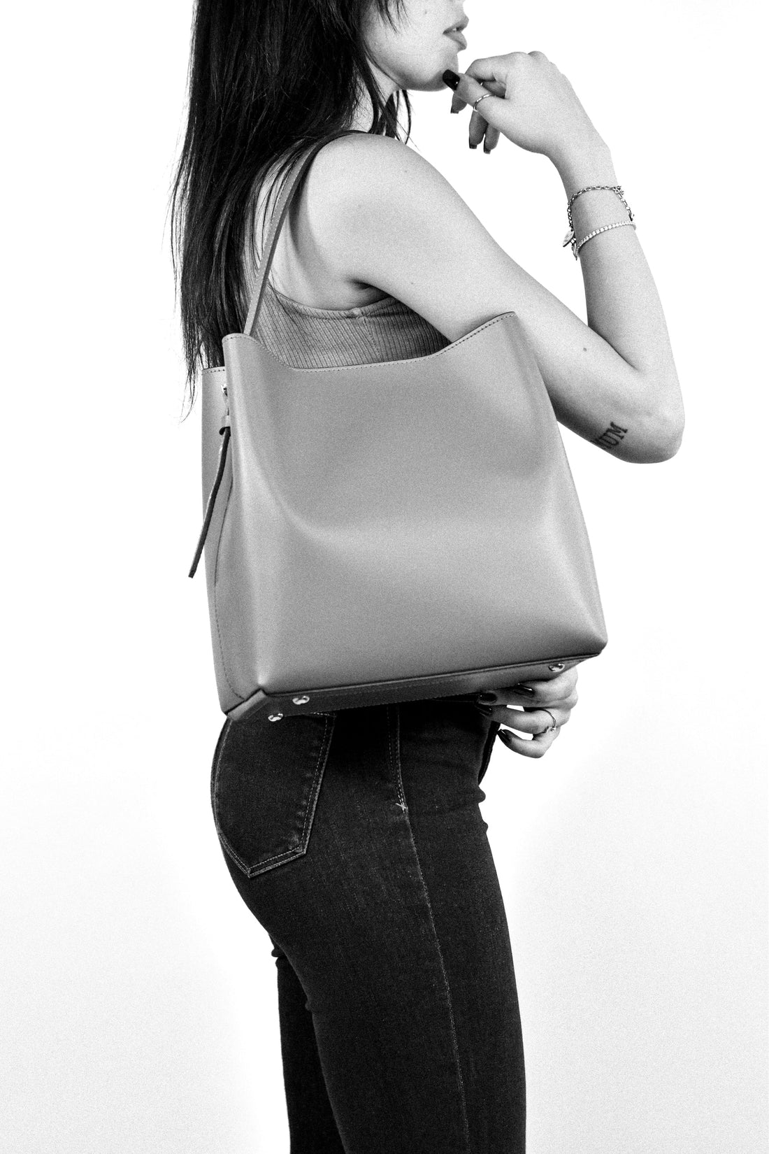 Melany Bag in Brushed Taupe Leather