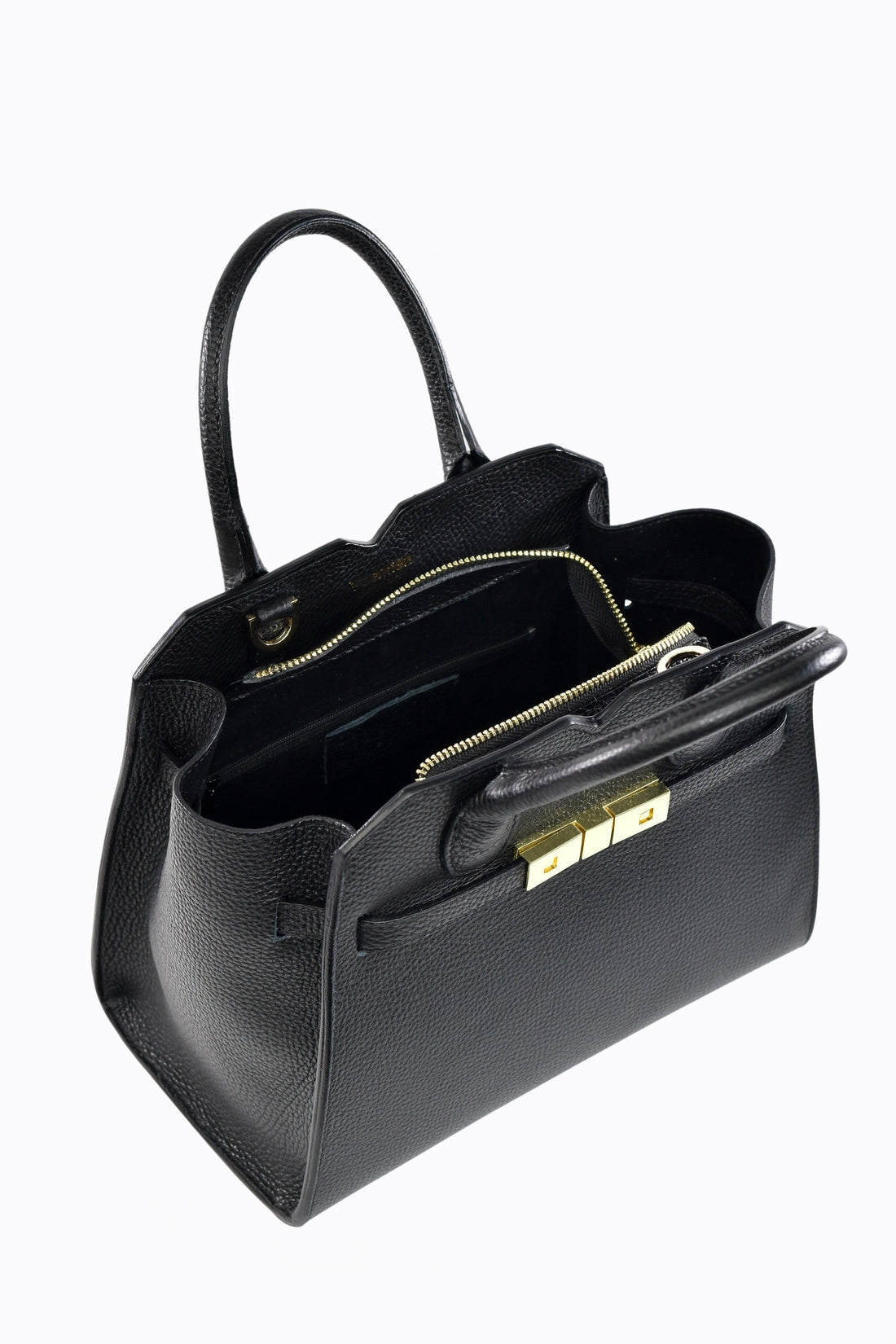 Meredith Bag in Black Togo Leather