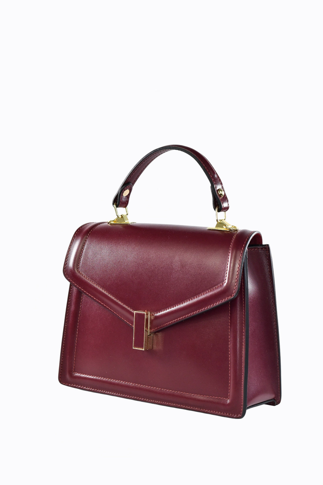 Adelaide Bag in Burgundy Saffiano Leather