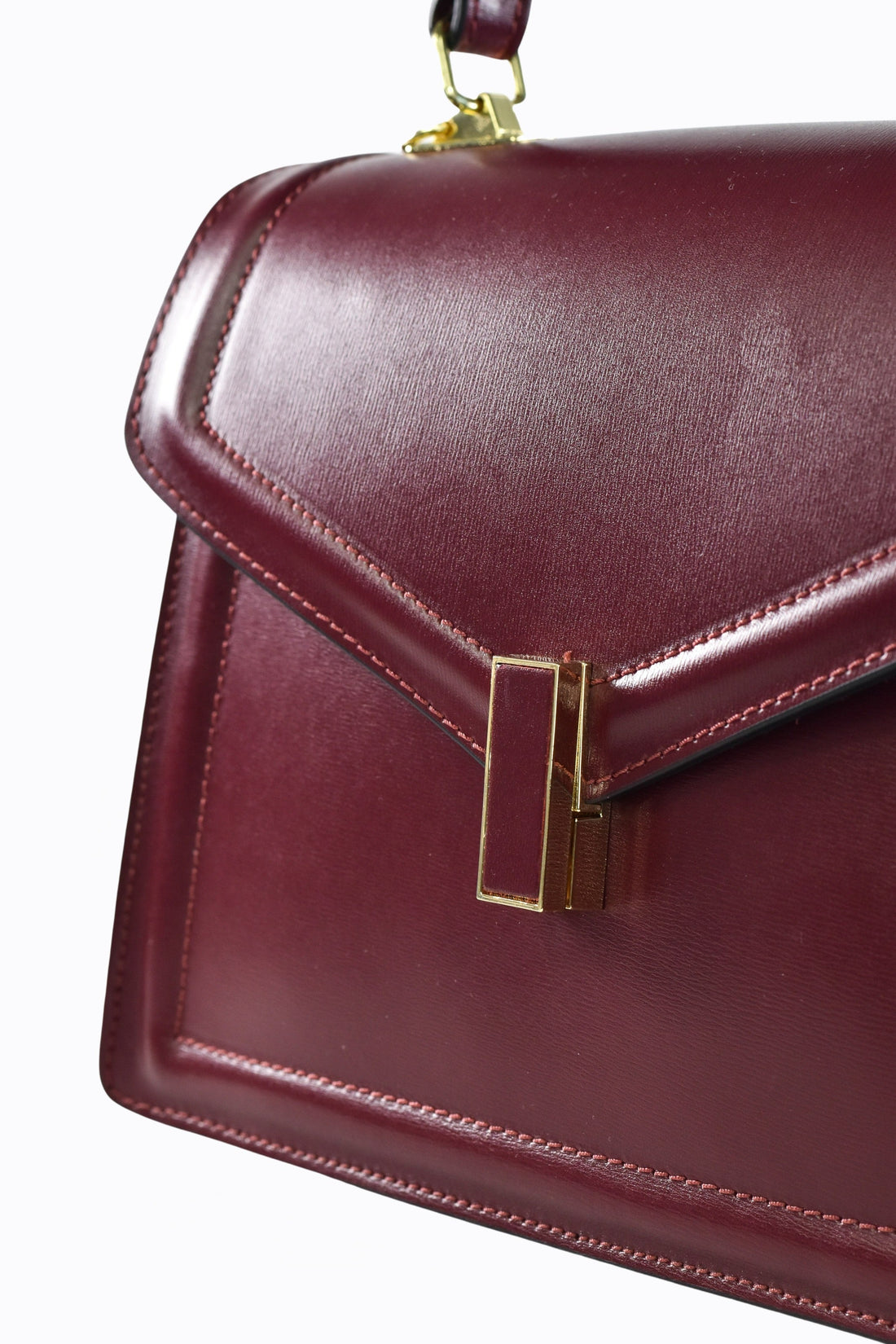 Adelaide Bag in Burgundy Saffiano Leather