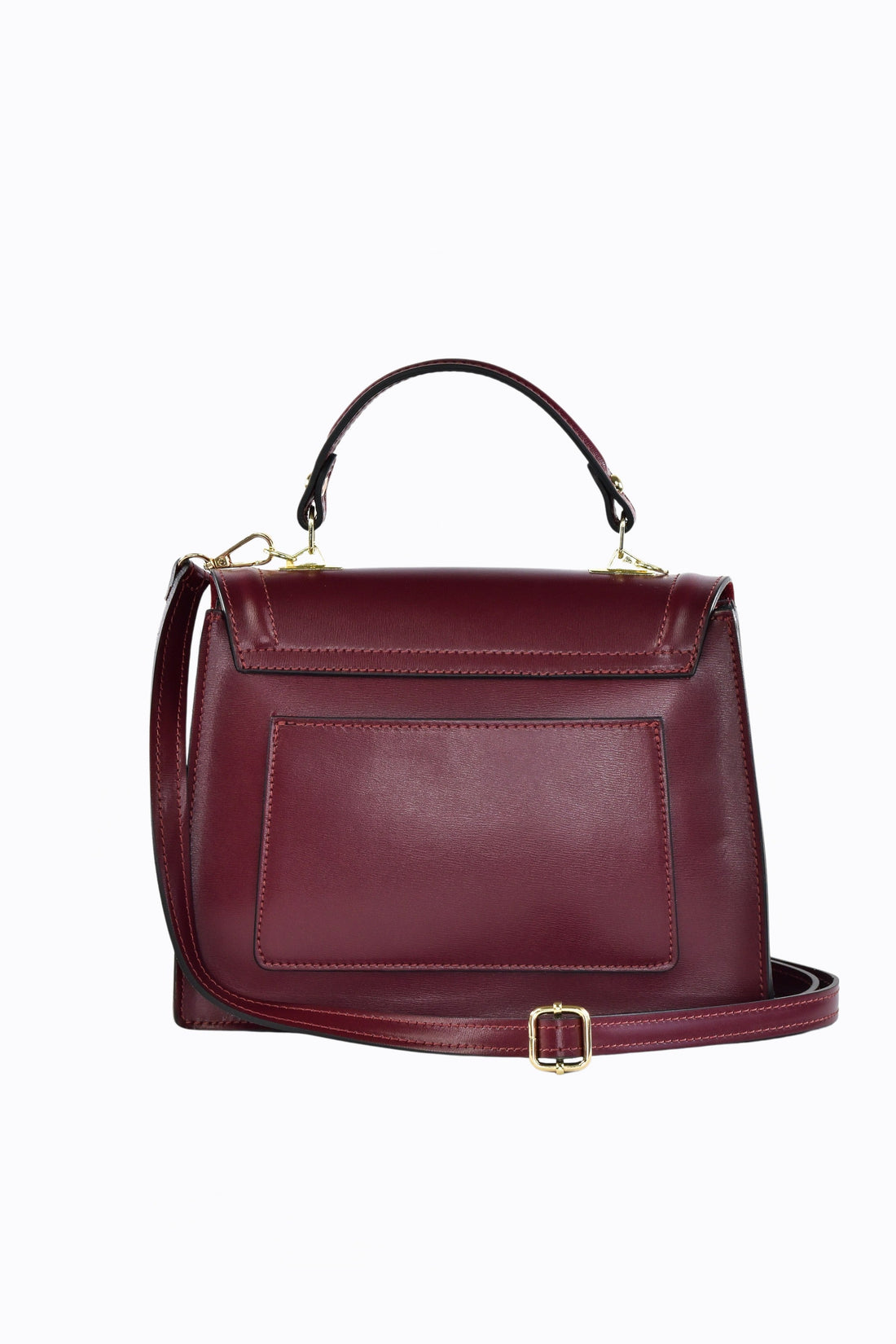 Adelaide Bag in Burgundy Saffiano Leather