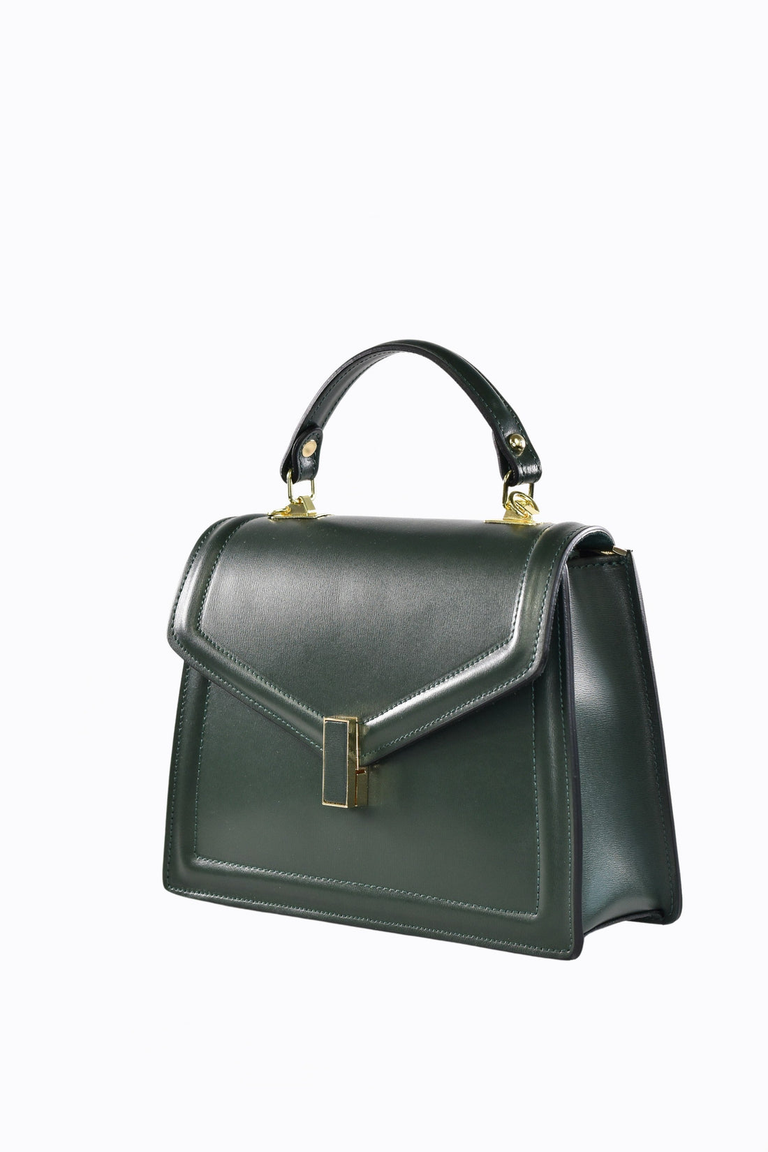 Adelaide Bag in Forest Green Saffiano Leather