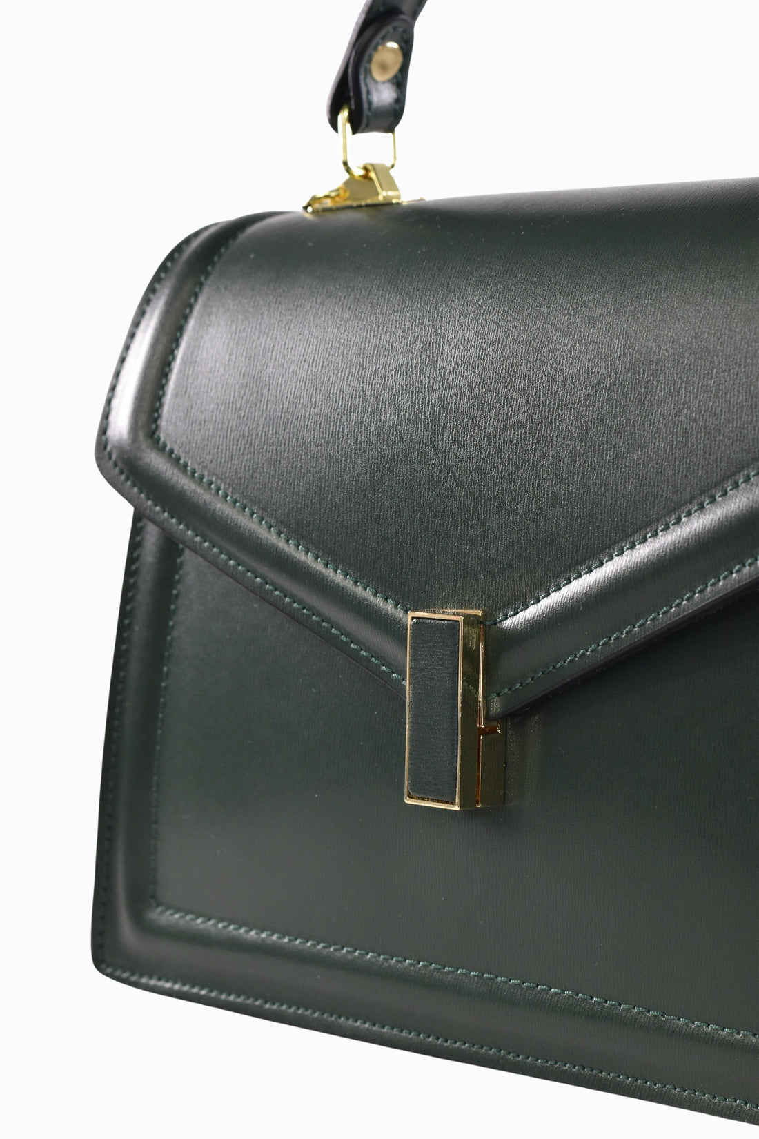 Adelaide Bag in Forest Green Saffiano Leather